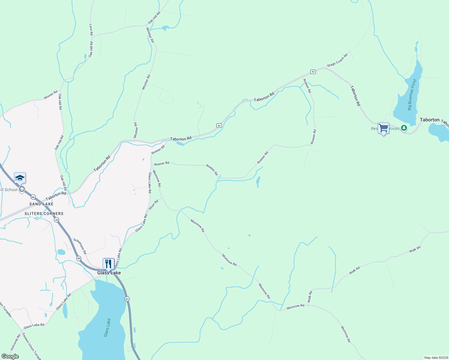 map of restaurants, bars, coffee shops, grocery stores, and more near 80-182 Roaser Rd in Averill Park