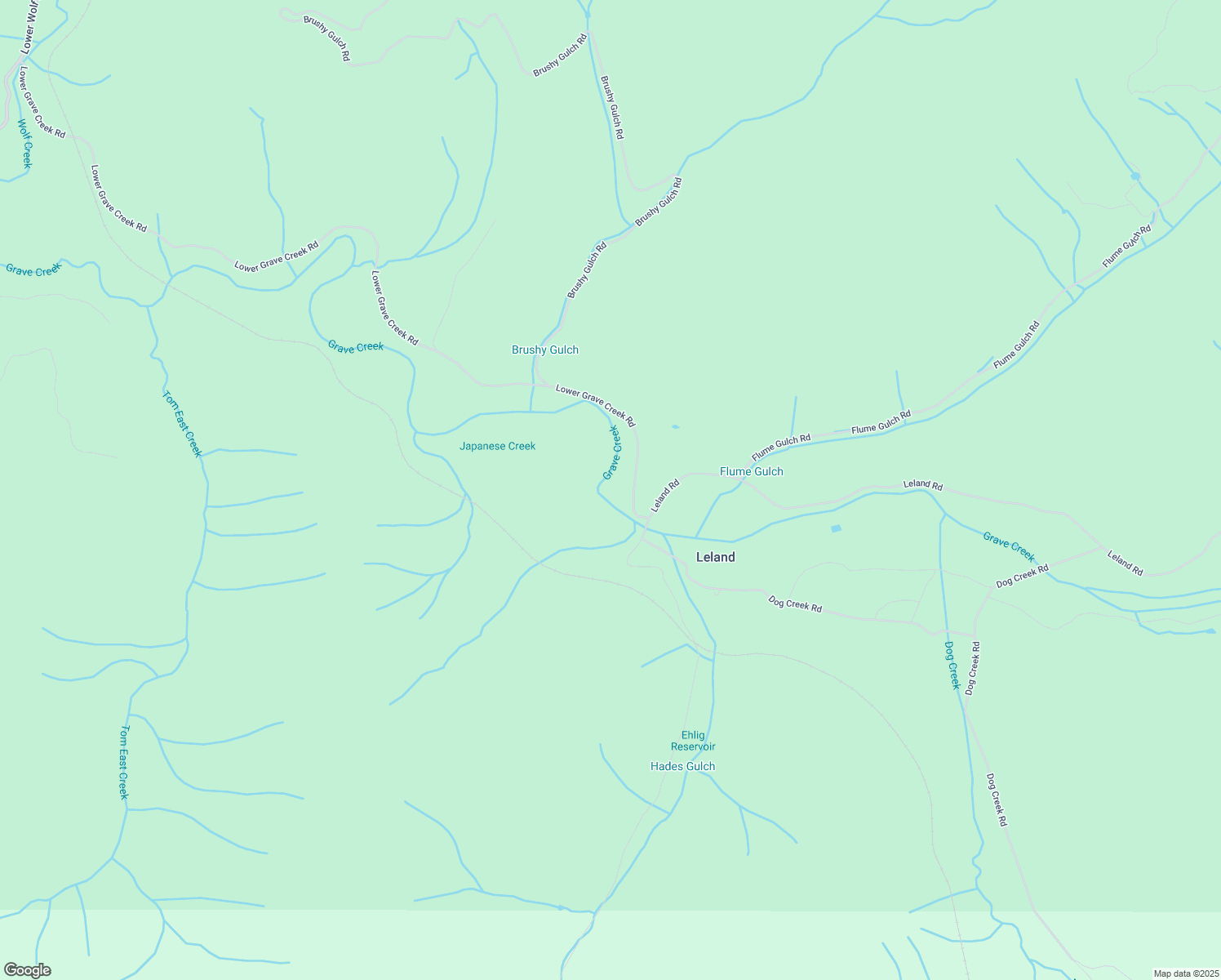 map of restaurants, bars, coffee shops, grocery stores, and more near 3885 Lower Grave Creek Road in Wolf Creek