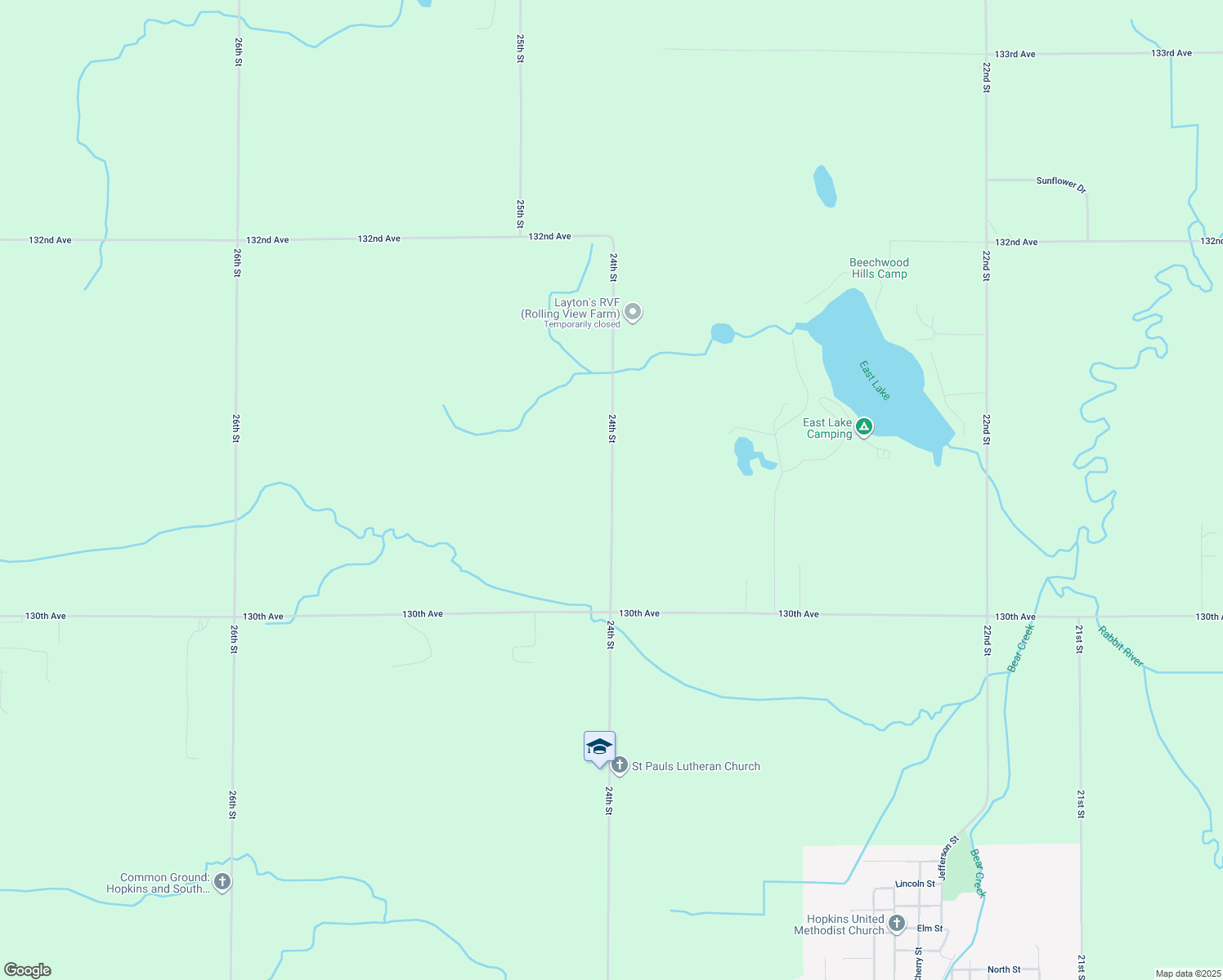 map of restaurants, bars, coffee shops, grocery stores, and more near 3050 24th Street in Hopkins