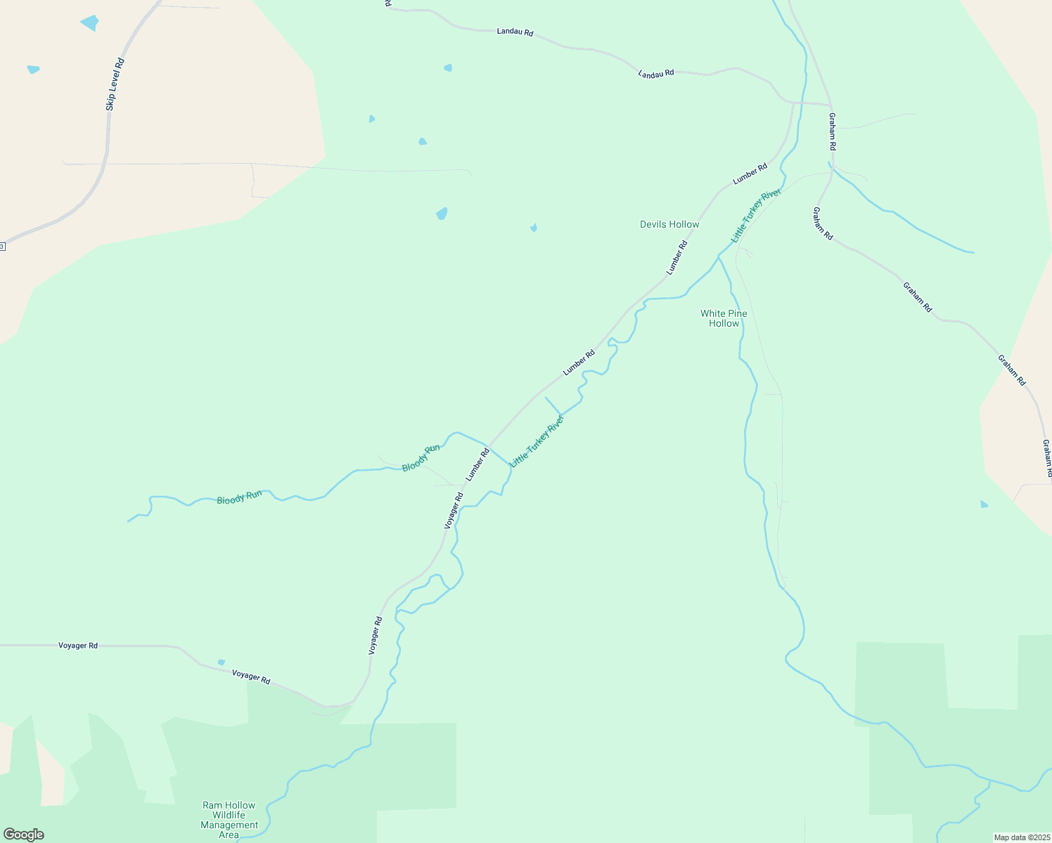 map of restaurants, bars, coffee shops, grocery stores, and more near 15461 Lumber Road in Colesburg