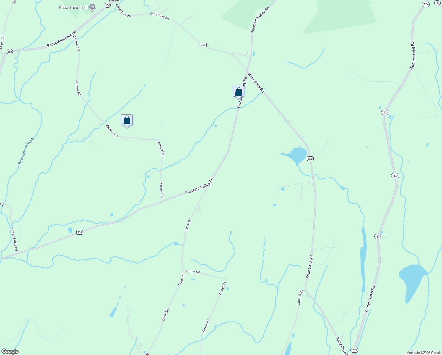 map of restaurants, bars, coffee shops, grocery stores, and more near 425 Pleasant Valley Road in Altamont