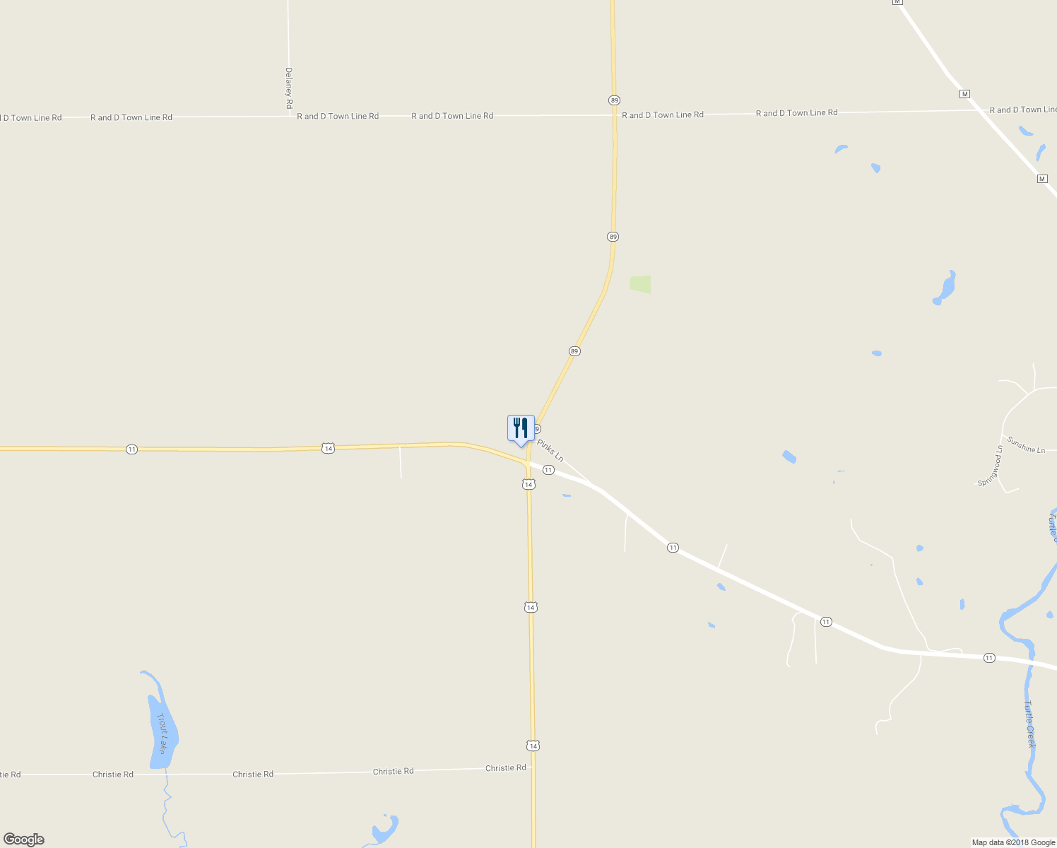 map of restaurants, bars, coffee shops, grocery stores, and more near N4519 Wisconsin 89 in Delavan