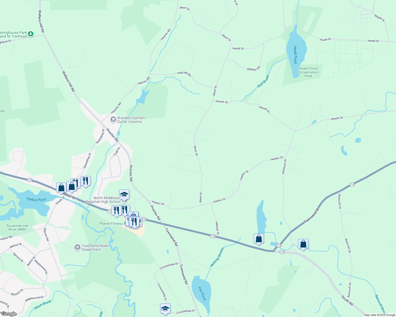 23 West Street, Pepperell MA Walk Score