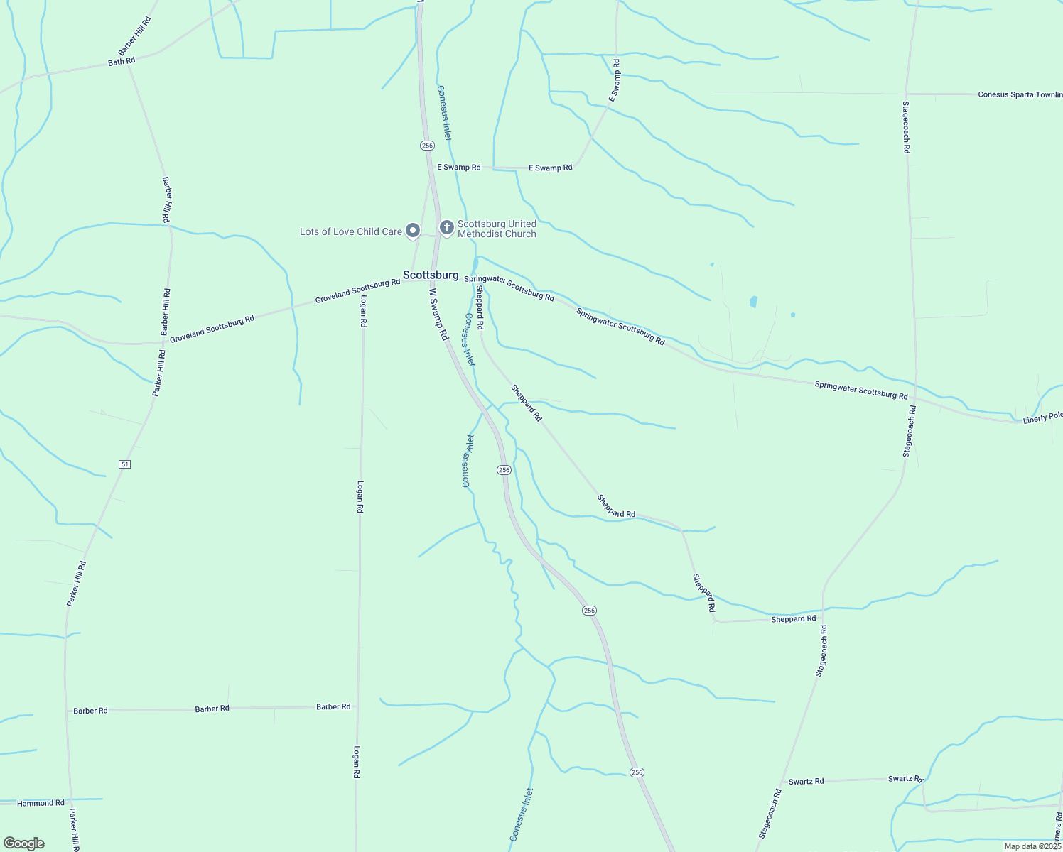 map of restaurants, bars, coffee shops, grocery stores, and more near 5820 Sheppard Road in Scottsburg
