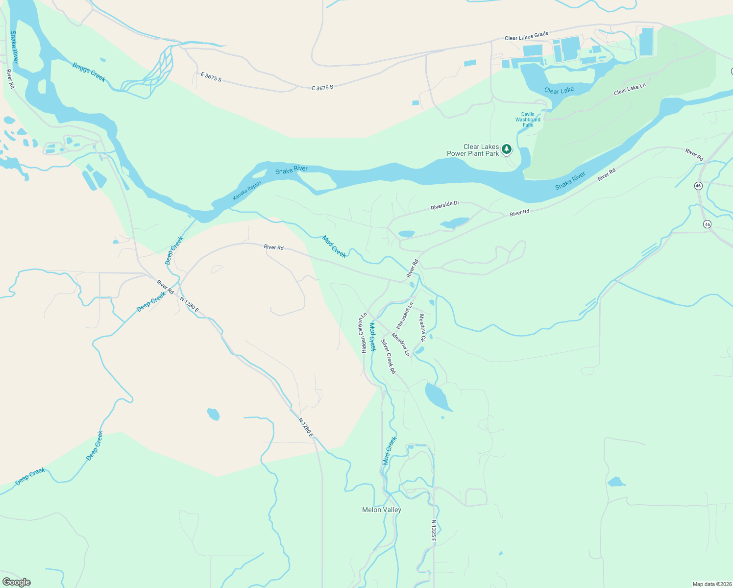 map of restaurants, bars, coffee shops, grocery stores, and more near 4523 Snake River Mesa Road in Buhl