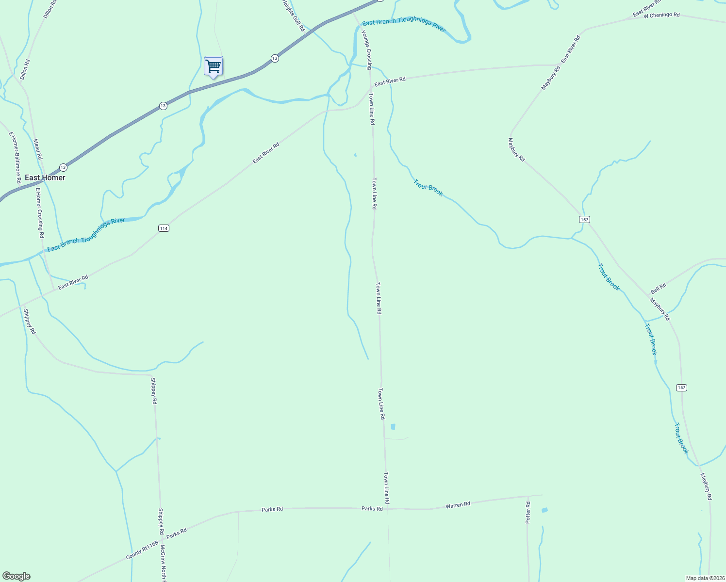 map of restaurants, bars, coffee shops, grocery stores, and more near 5215 Town Line Road in McGraw