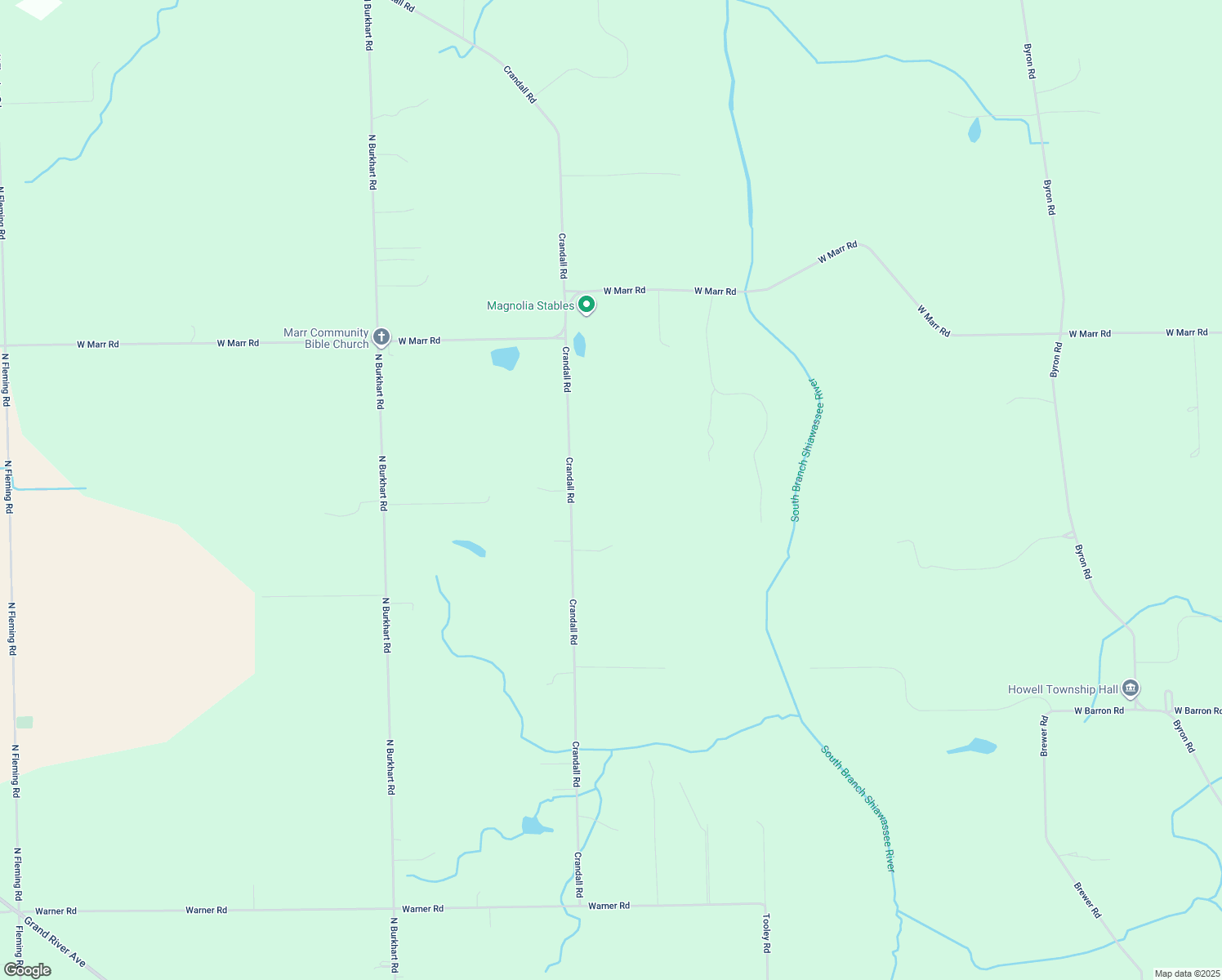 map of restaurants, bars, coffee shops, grocery stores, and more near 4212 Crandall Road in Howell