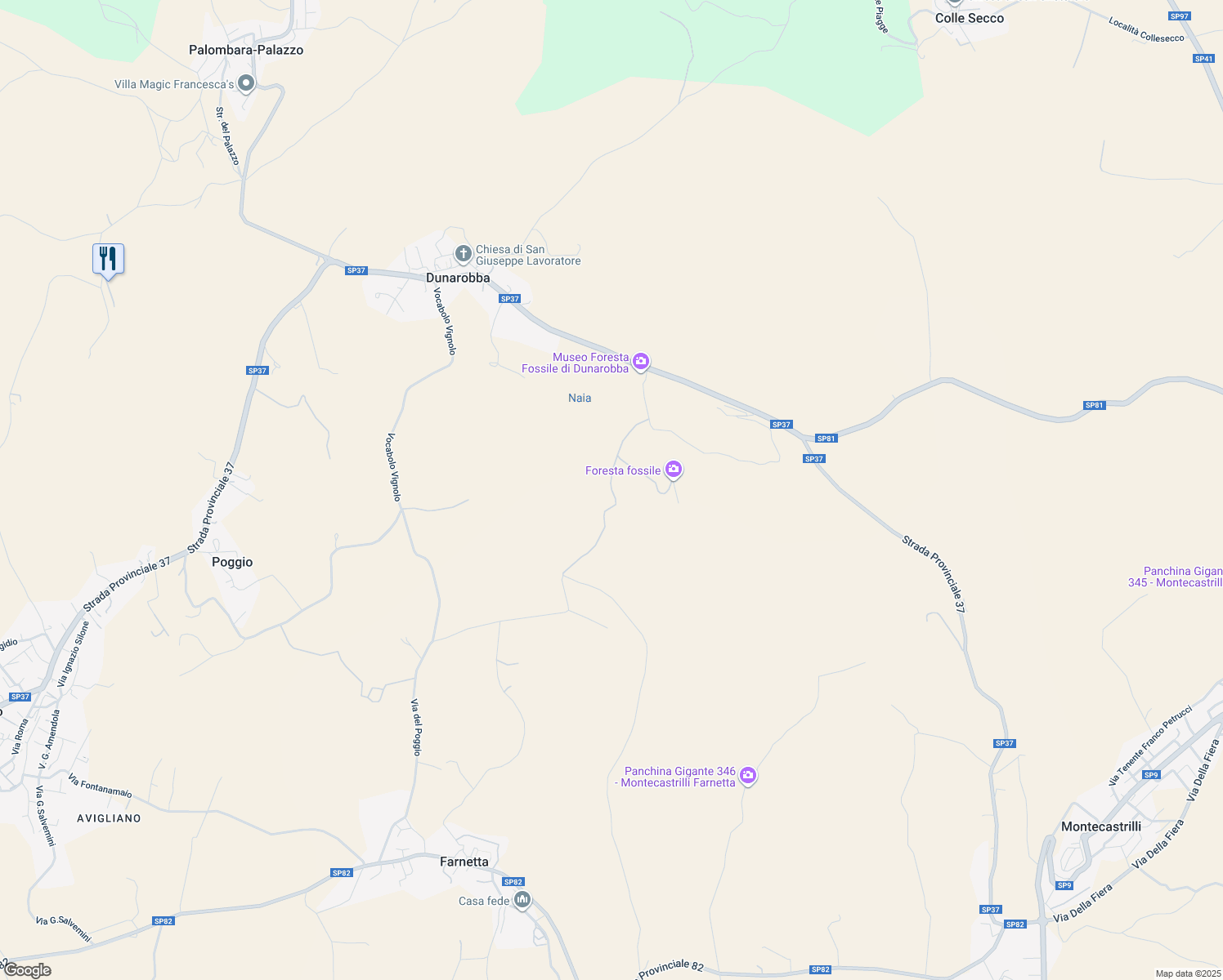 map of restaurants, bars, coffee shops, grocery stores, and more near in Province of Terni