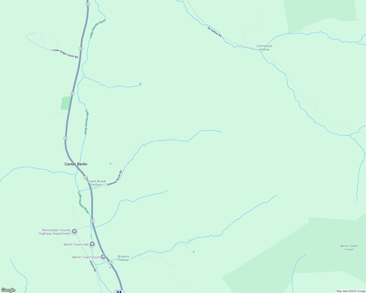 map of restaurants, bars, coffee shops, grocery stores, and more near 157 Greenes Brook Road in Berlin