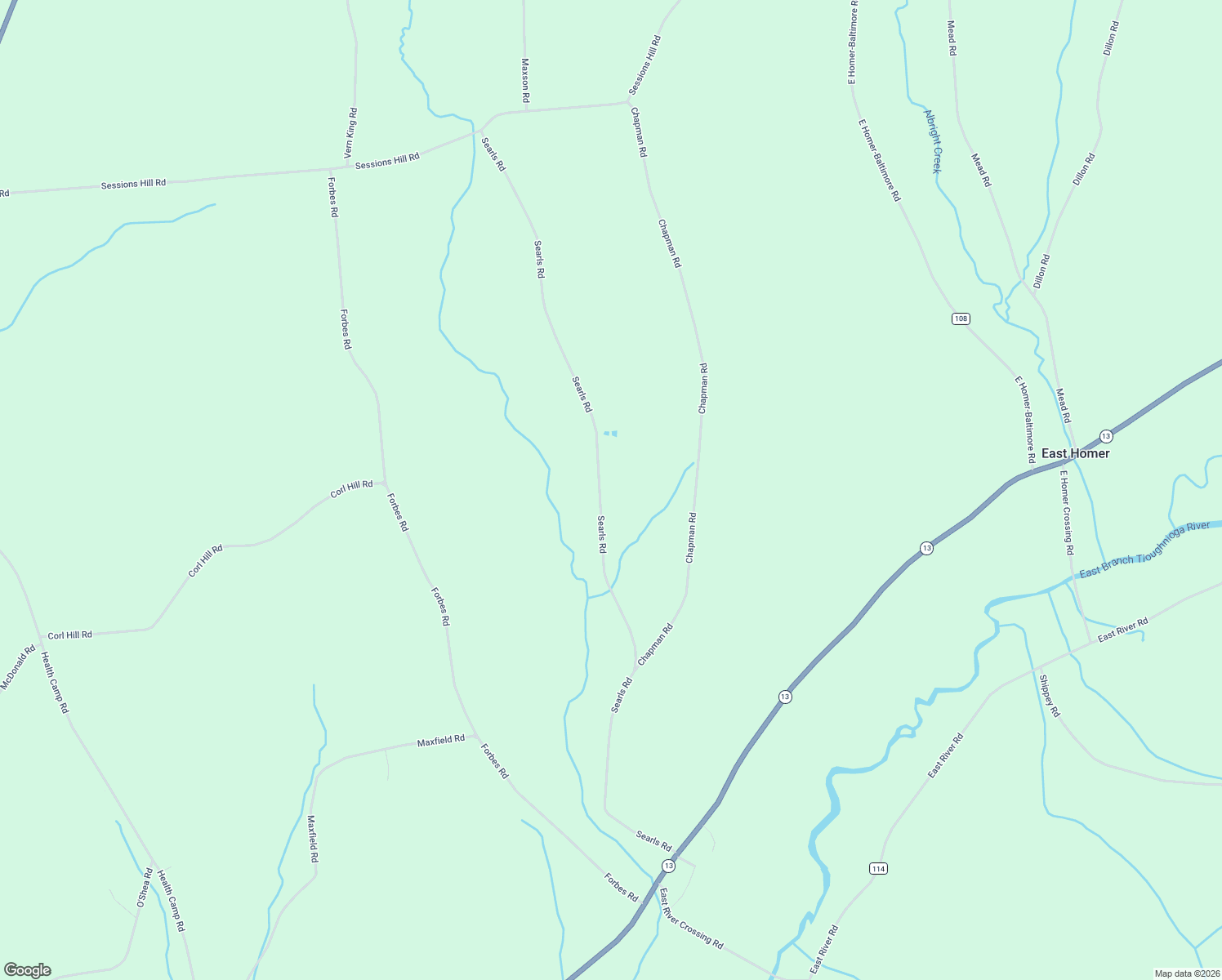 map of restaurants, bars, coffee shops, grocery stores, and more near 5306 Searls Road in Homer