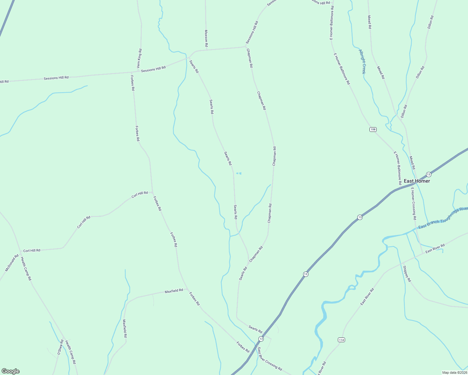 map of restaurants, bars, coffee shops, grocery stores, and more near 5306 Searls Road in Homer