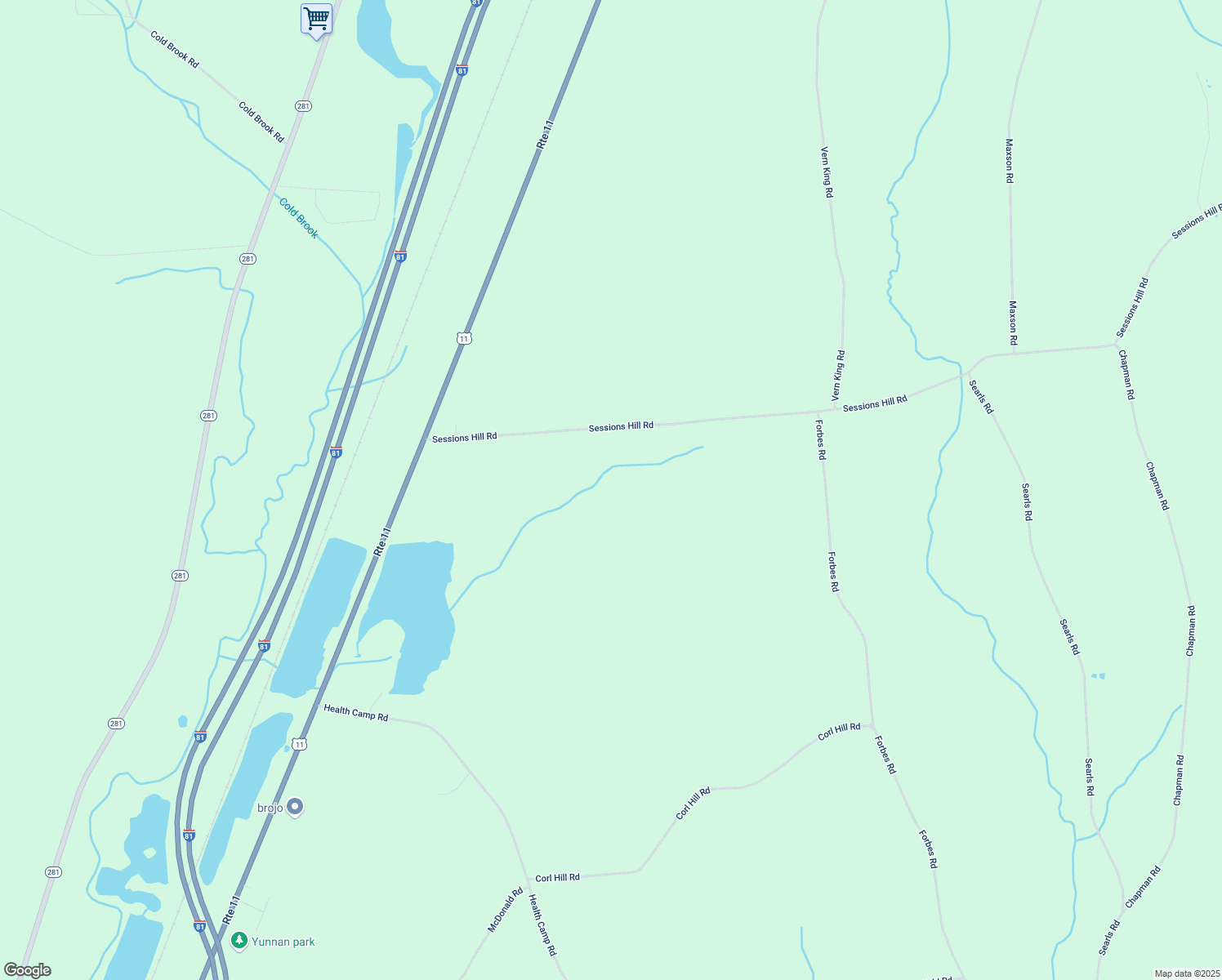 map of restaurants, bars, coffee shops, grocery stores, and more near 5542 U.S. 11 in Homer