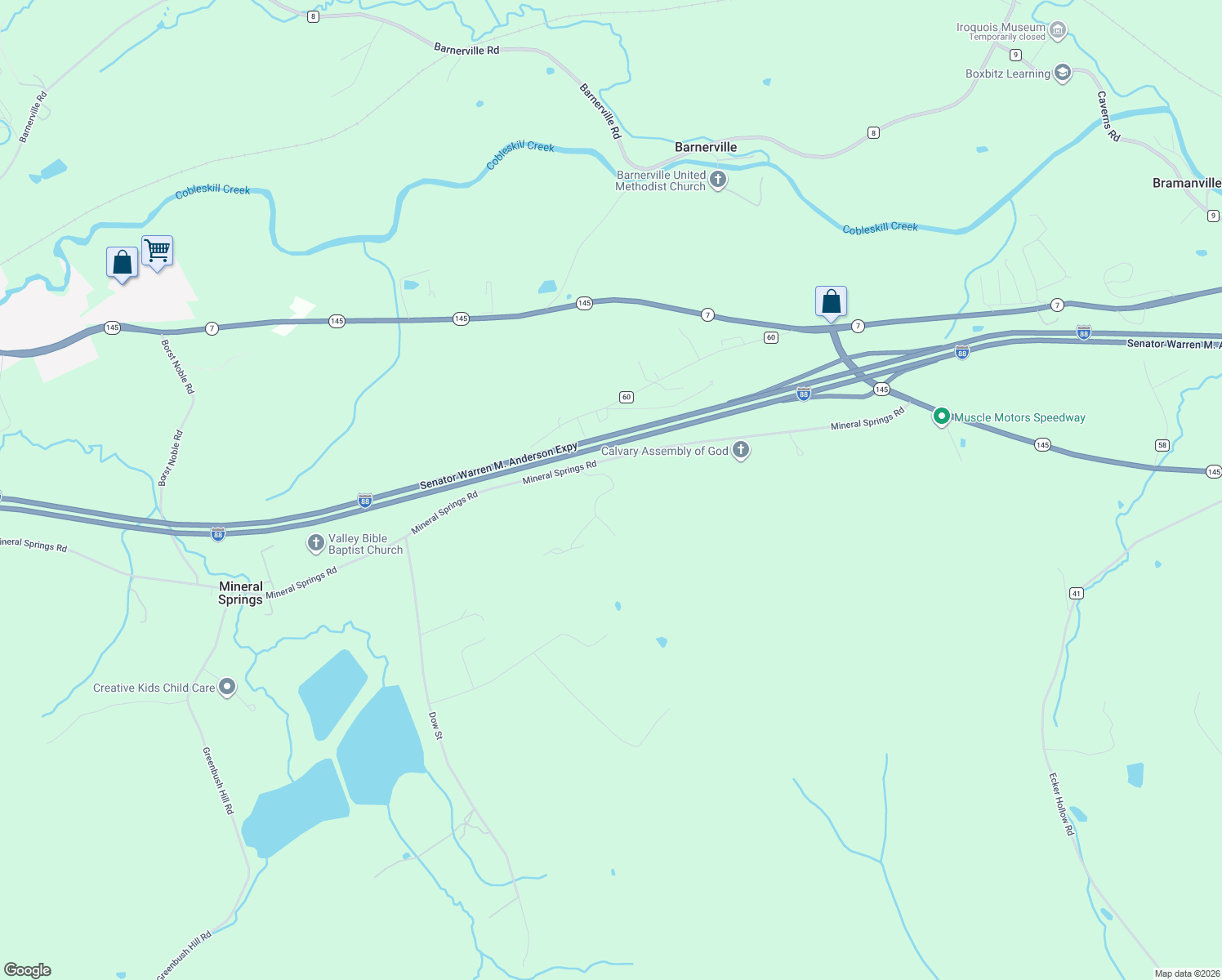 map of restaurants, bars, coffee shops, grocery stores, and more near Ski Tow Road in Cobleskill