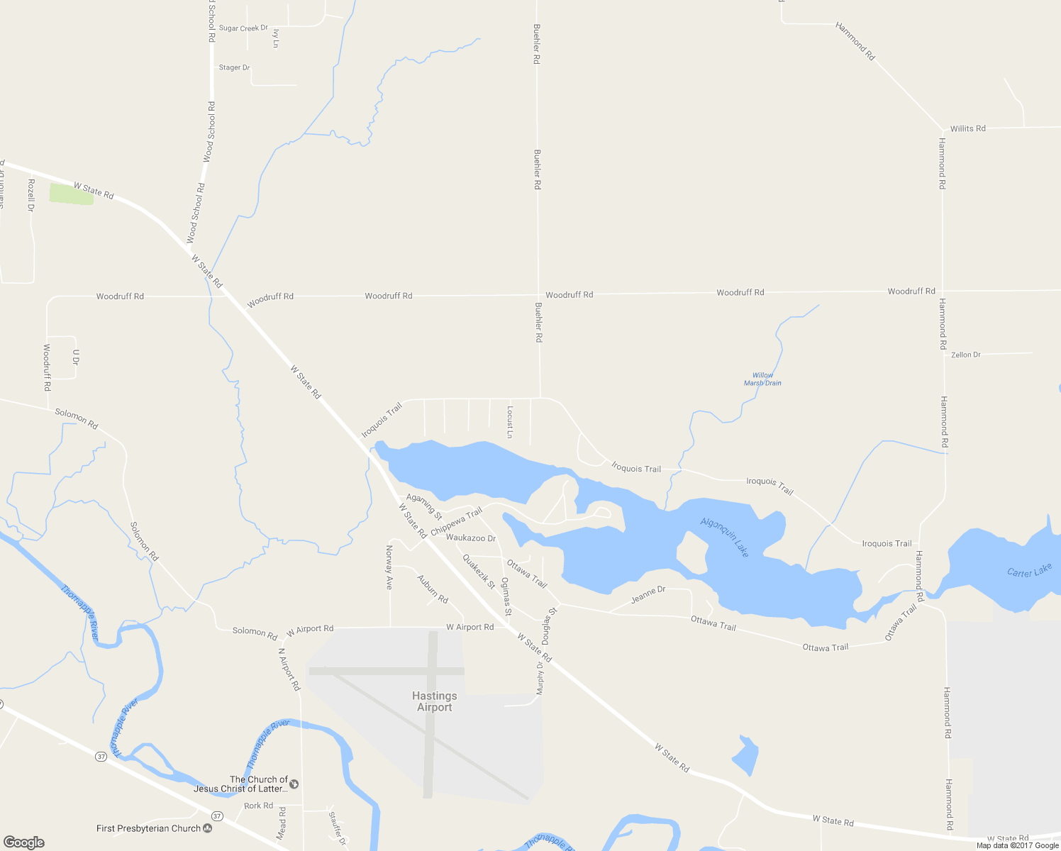 map of restaurants, bars, coffee shops, grocery stores, and more near 1615 Pleasant View Road in Hastings