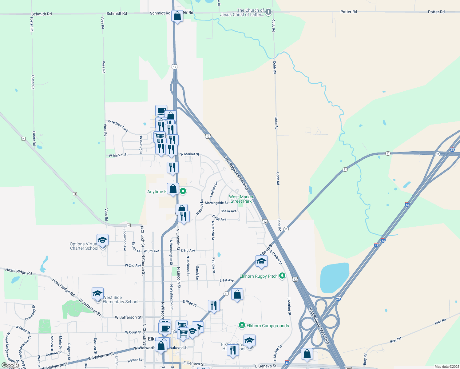 901 Patricia Street, Elkhorn WI Walk Score