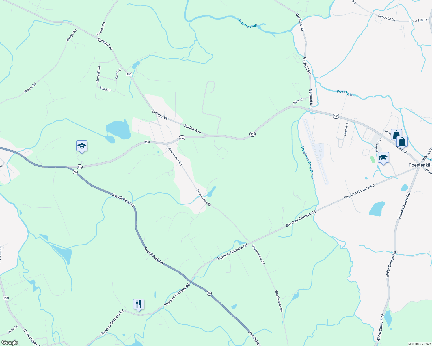 map of restaurants, bars, coffee shops, grocery stores, and more near 55 Abbott Drive in Poestenkill
