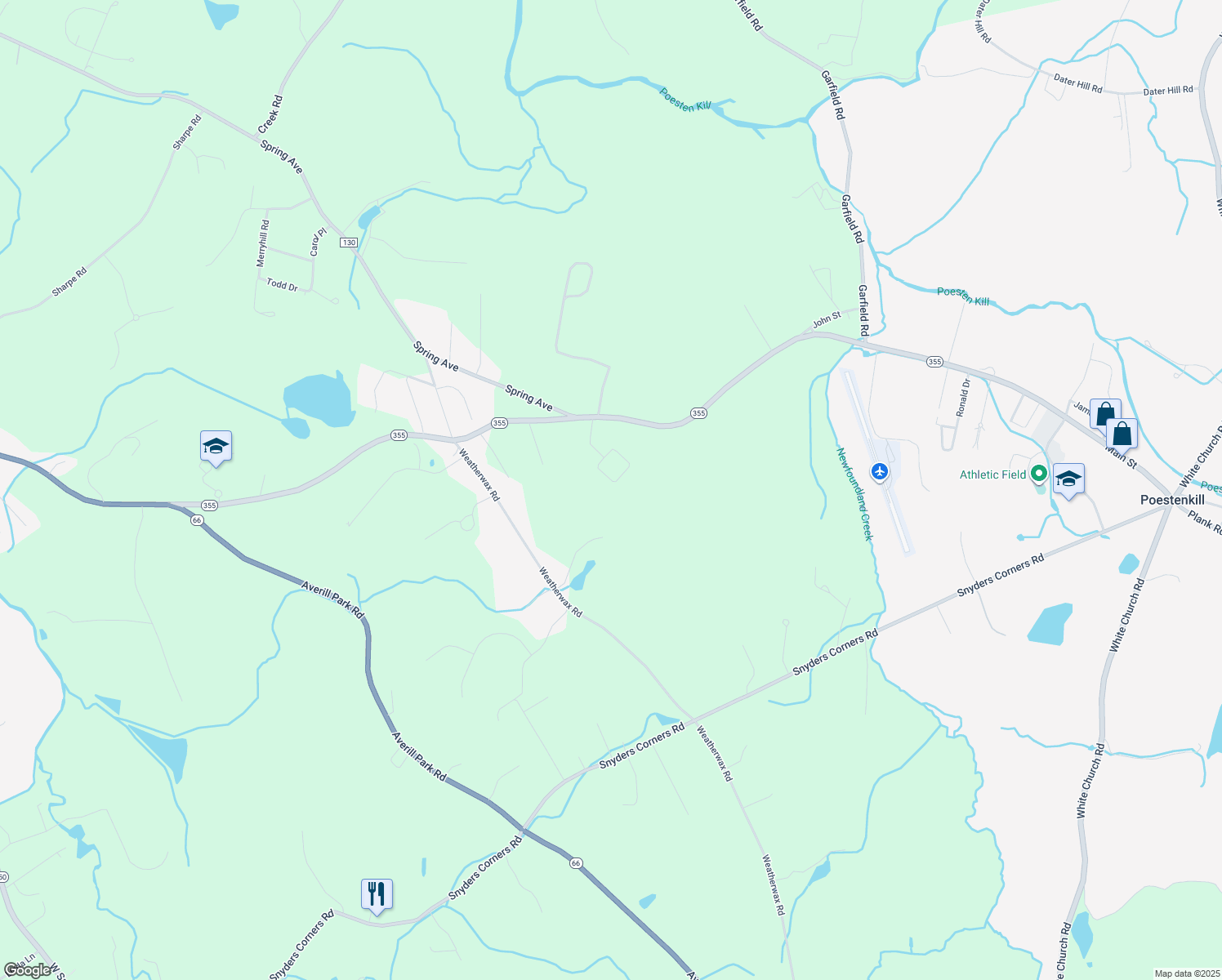 map of restaurants, bars, coffee shops, grocery stores, and more near 55 Abbott Drive in Poestenkill
