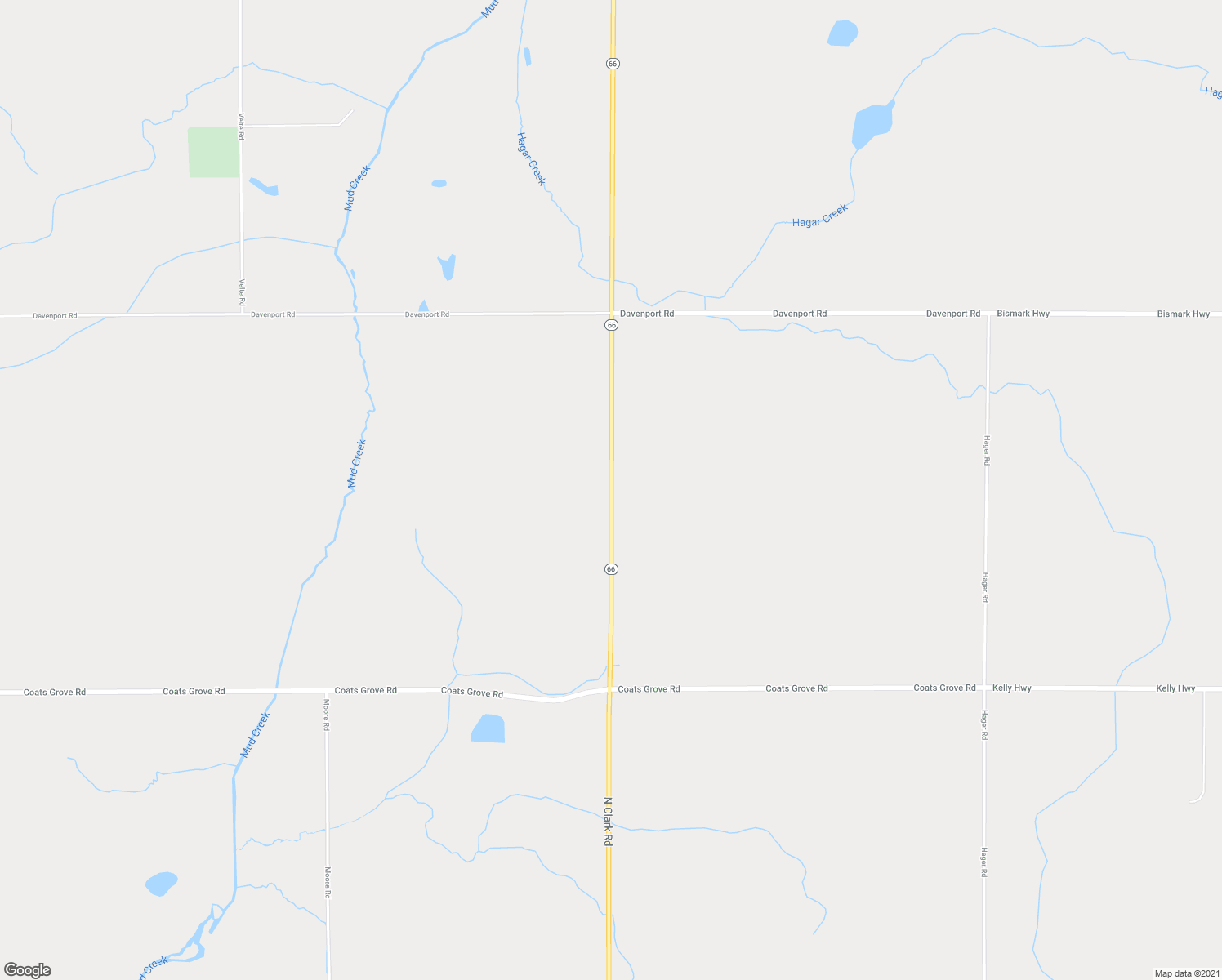 map of restaurants, bars, coffee shops, grocery stores, and more near 2521 North Clark Road in Woodland