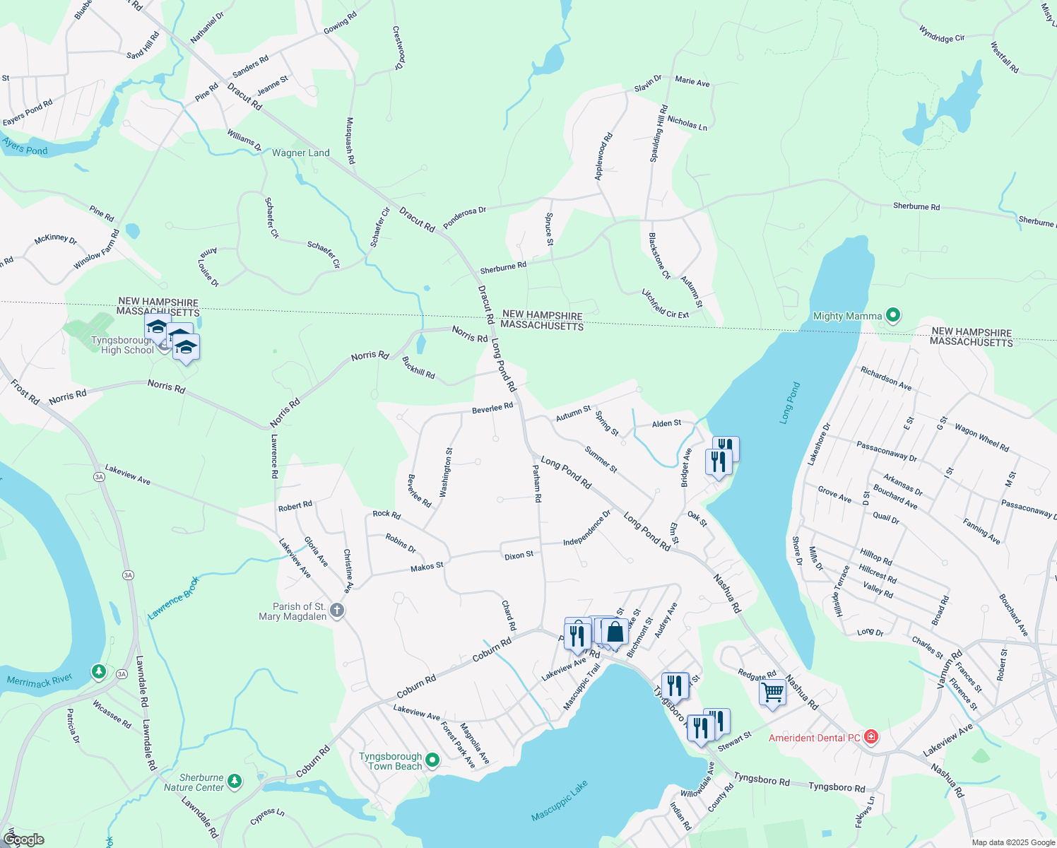 69 Long Pond Road, Tyngsborough MA Walk Score