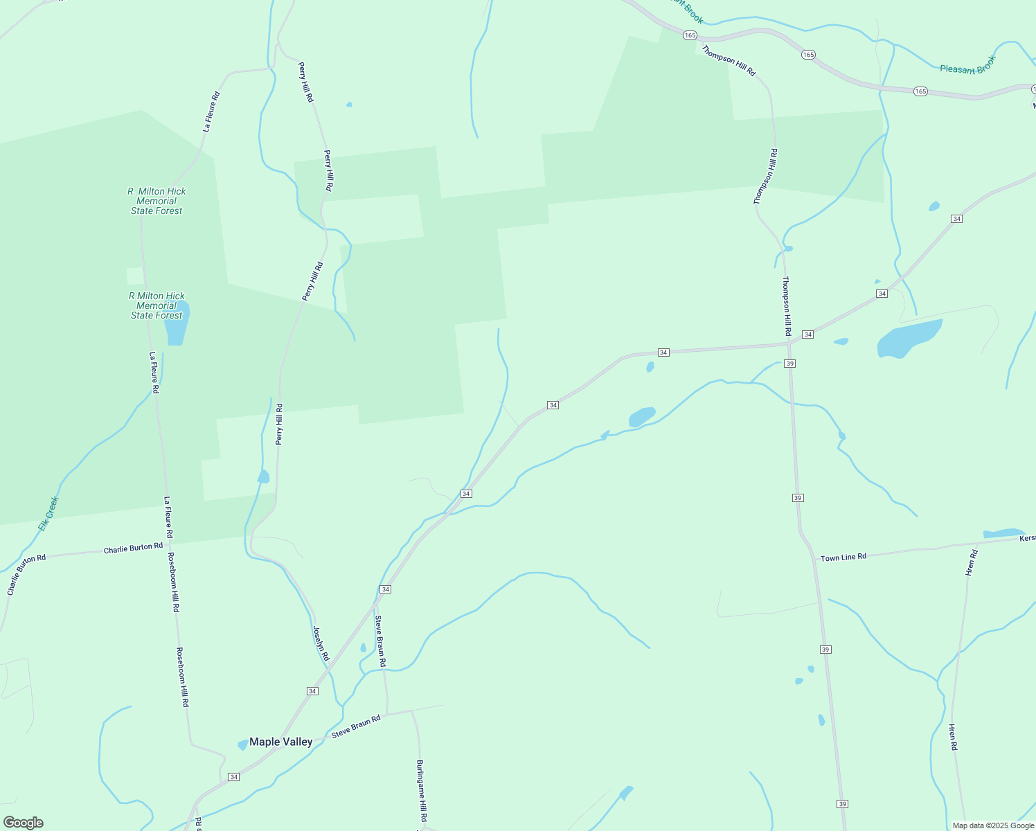 map of restaurants, bars, coffee shops, grocery stores, and more near 2597 County Road 34 in Westford