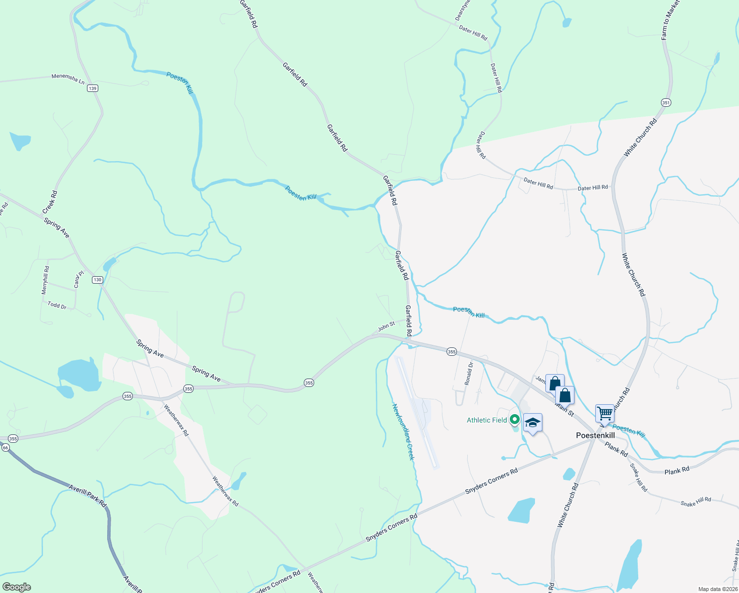 map of restaurants, bars, coffee shops, grocery stores, and more near 34 Willow Lane in Poestenkill