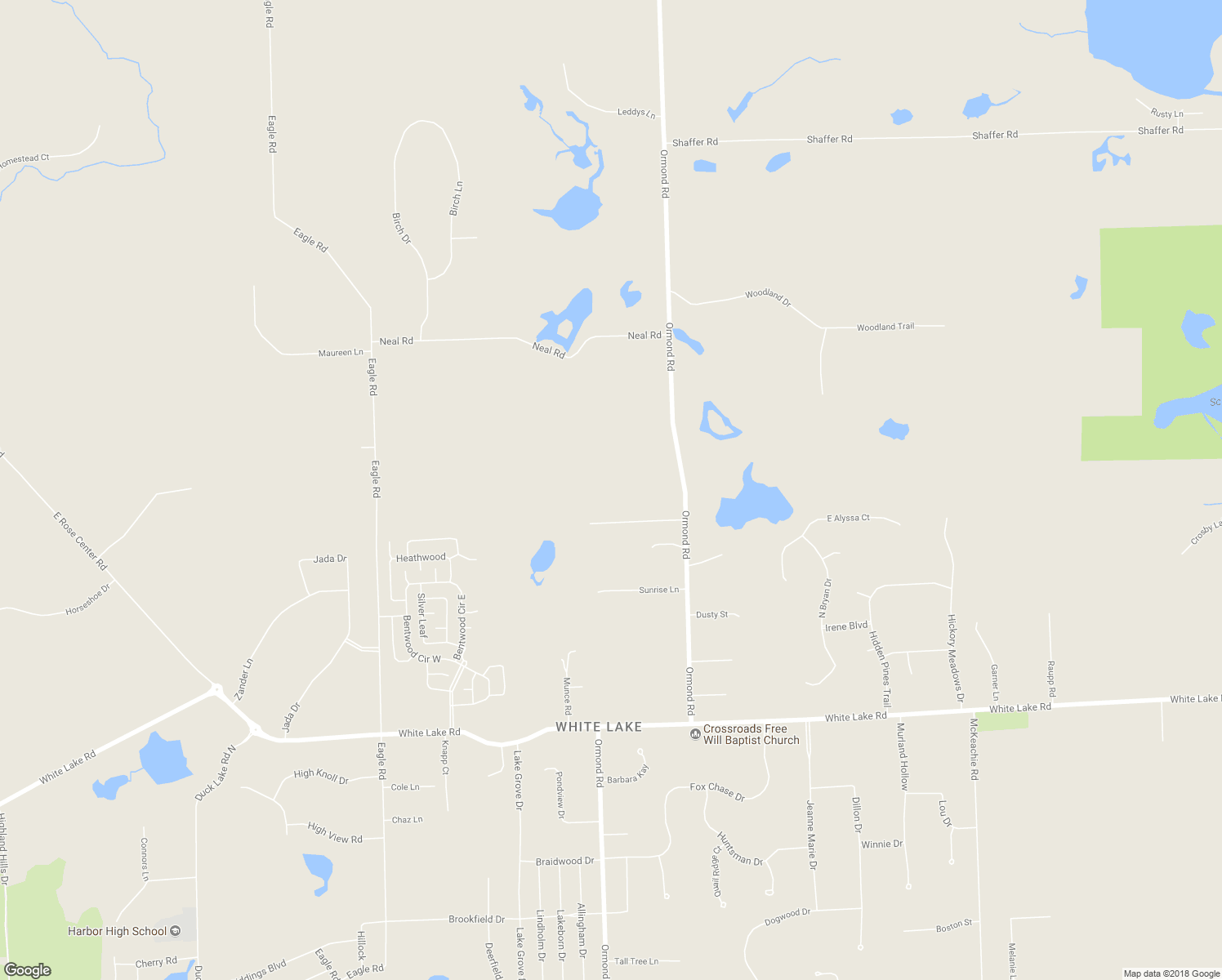 map of restaurants, bars, coffee shops, grocery stores, and more near 4481 Ormond Road in Oakland County