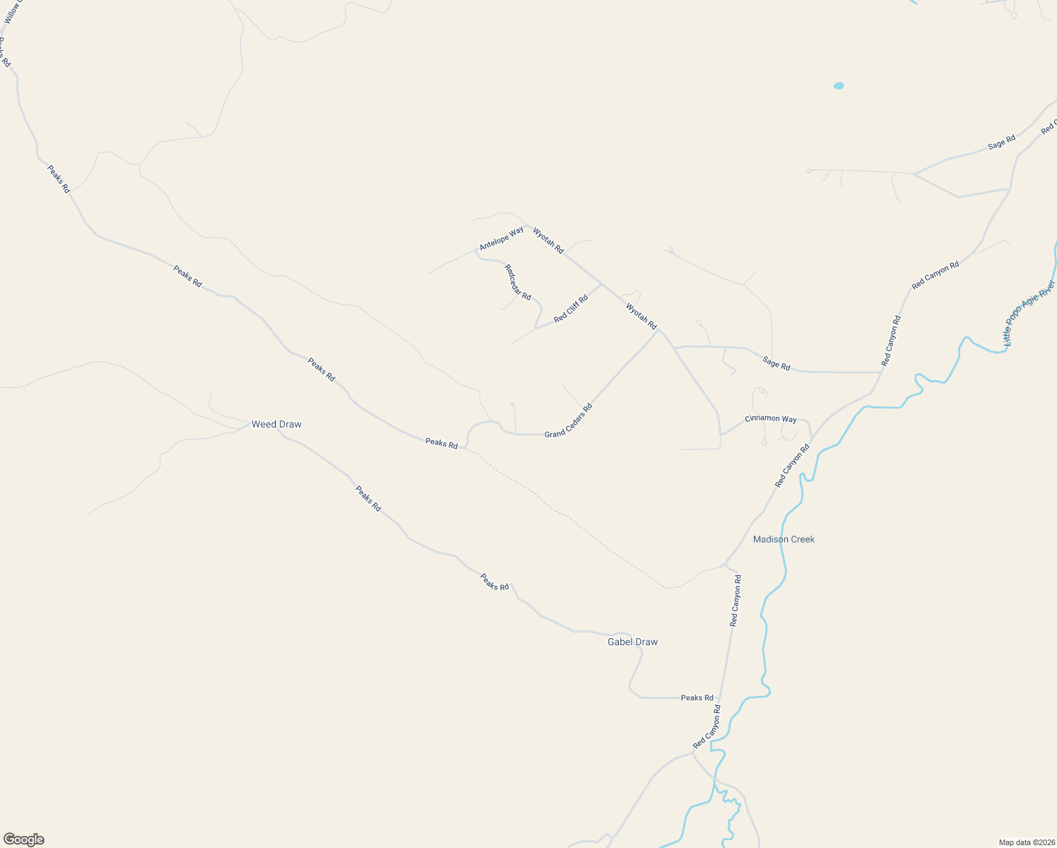 map of restaurants, bars, coffee shops, grocery stores, and more near 50 Bristlecone Road in Lander