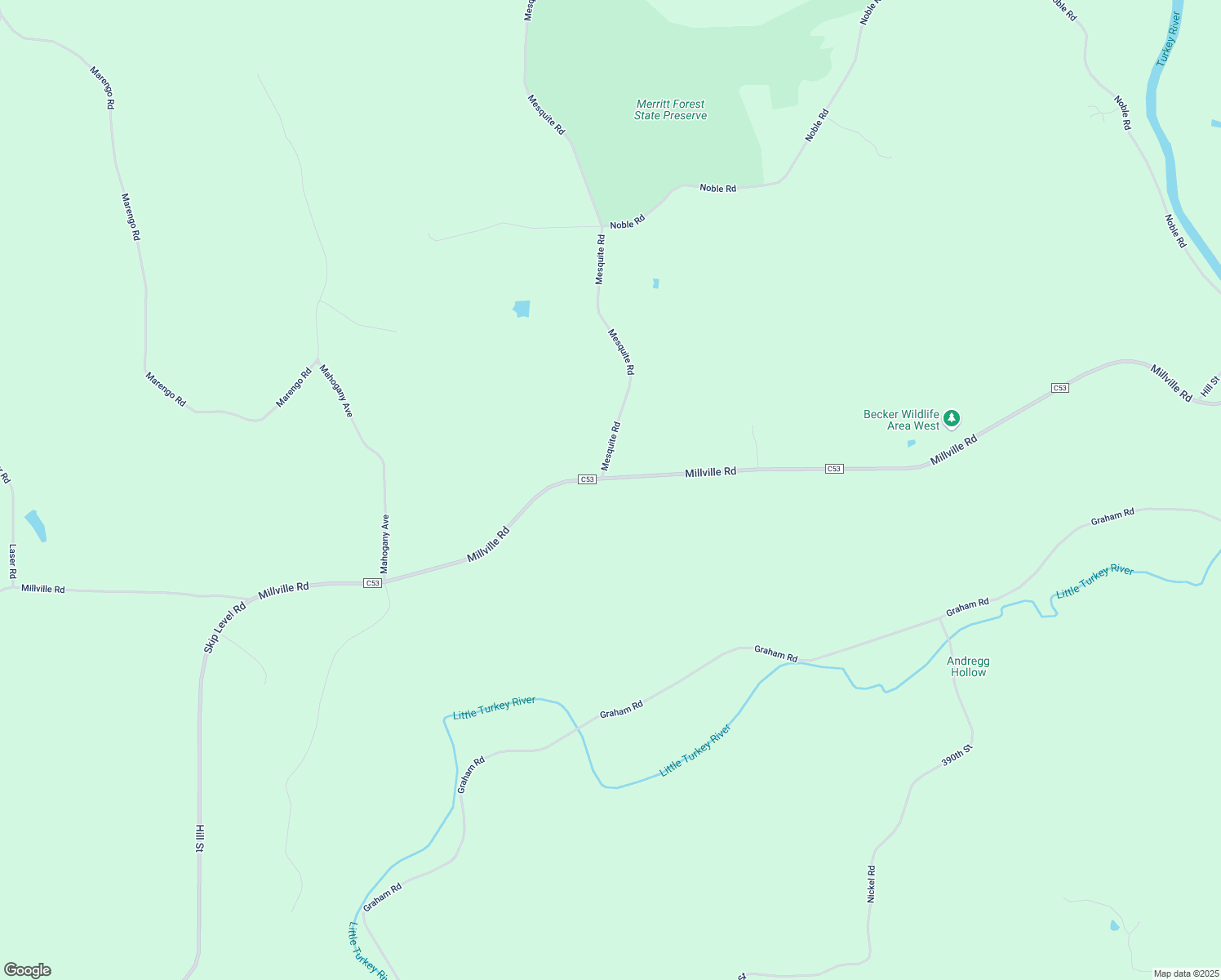 map of restaurants, bars, coffee shops, grocery stores, and more near 35100 Millville Road in Colesburg