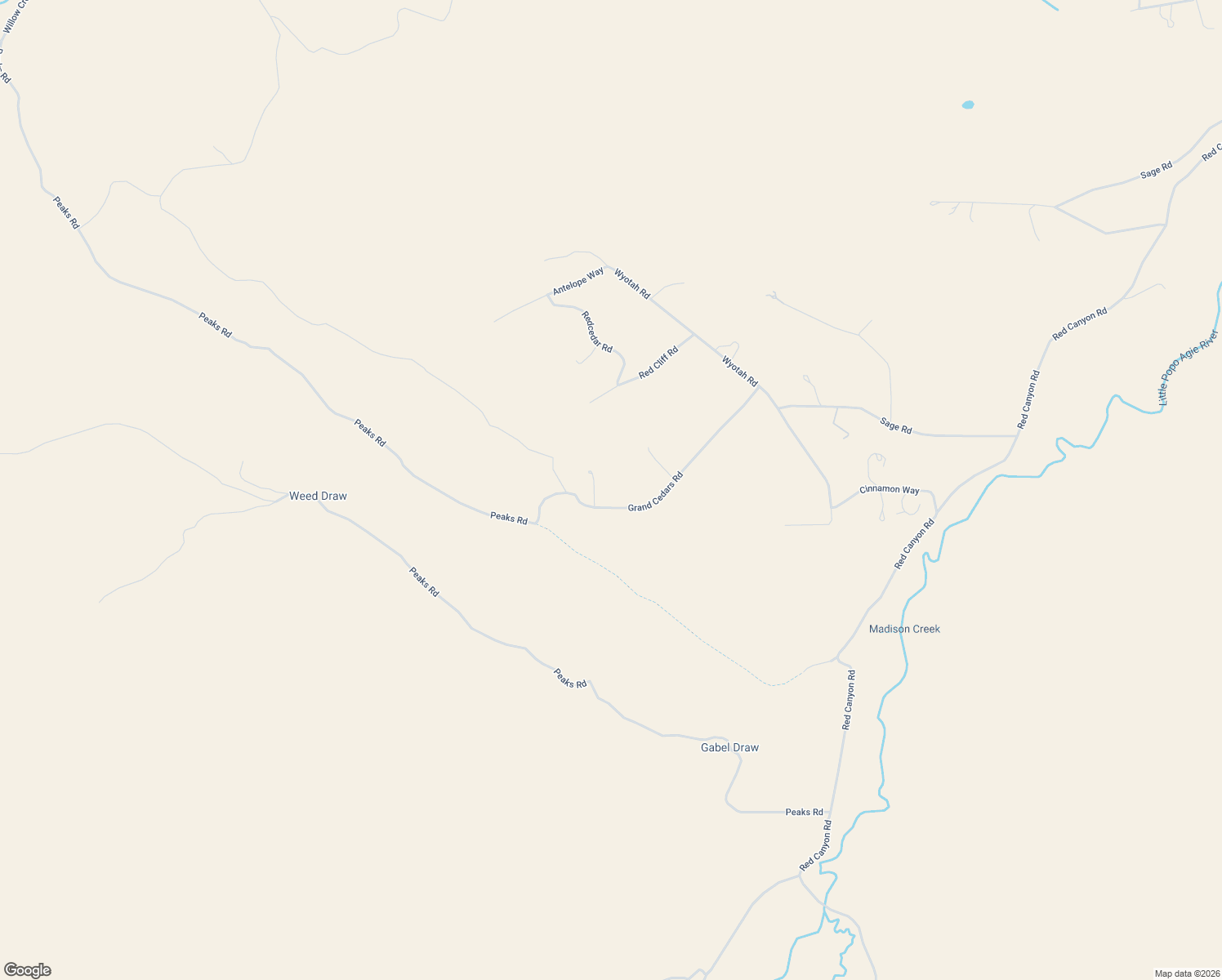 map of restaurants, bars, coffee shops, grocery stores, and more near 50 Bristlecone Road in Lander