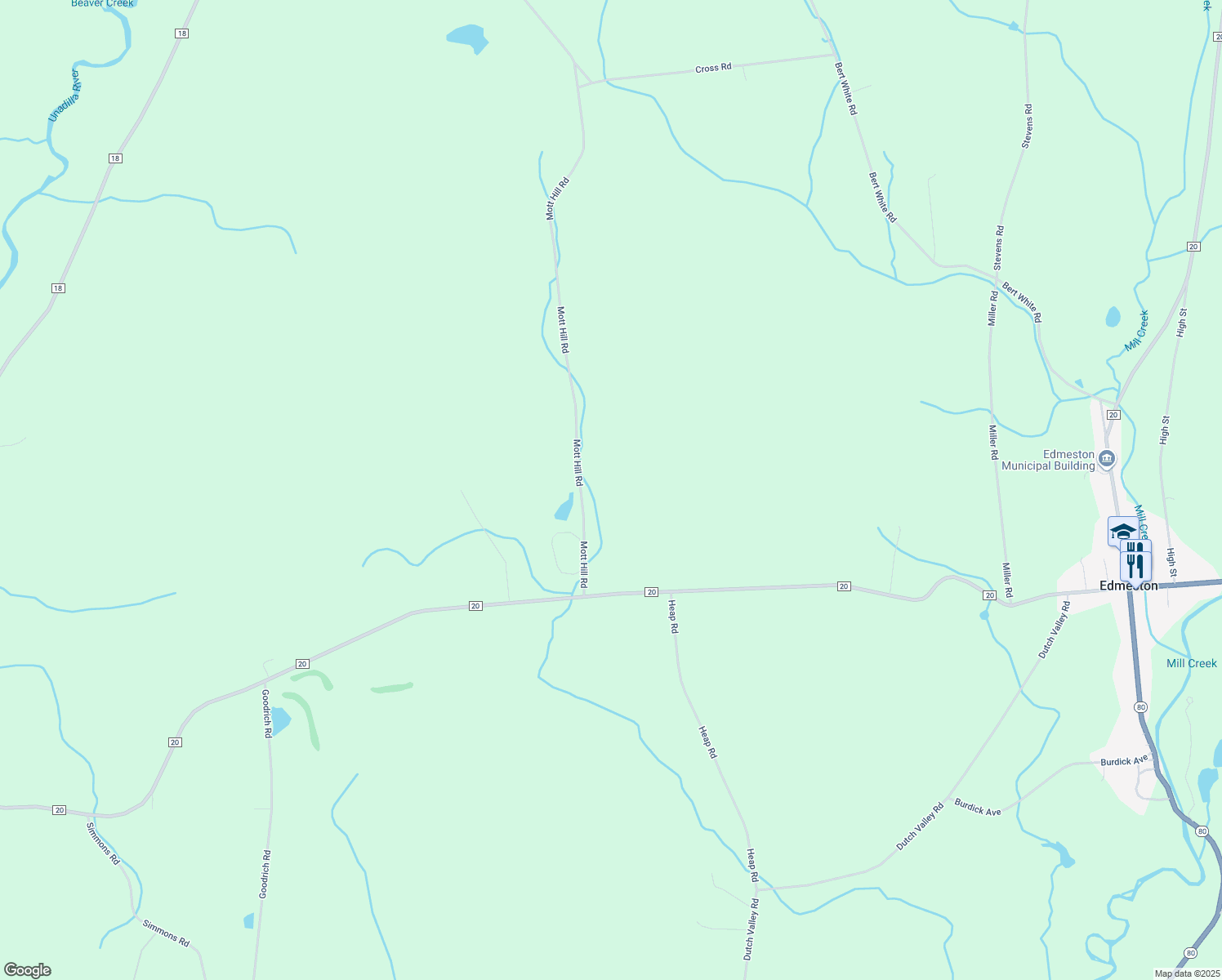 map of restaurants, bars, coffee shops, grocery stores, and more near in Edmeston