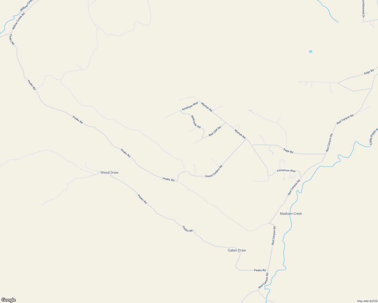 map of restaurants, bars, coffee shops, grocery stores, and more near 37 Red Cliff Road in Lander