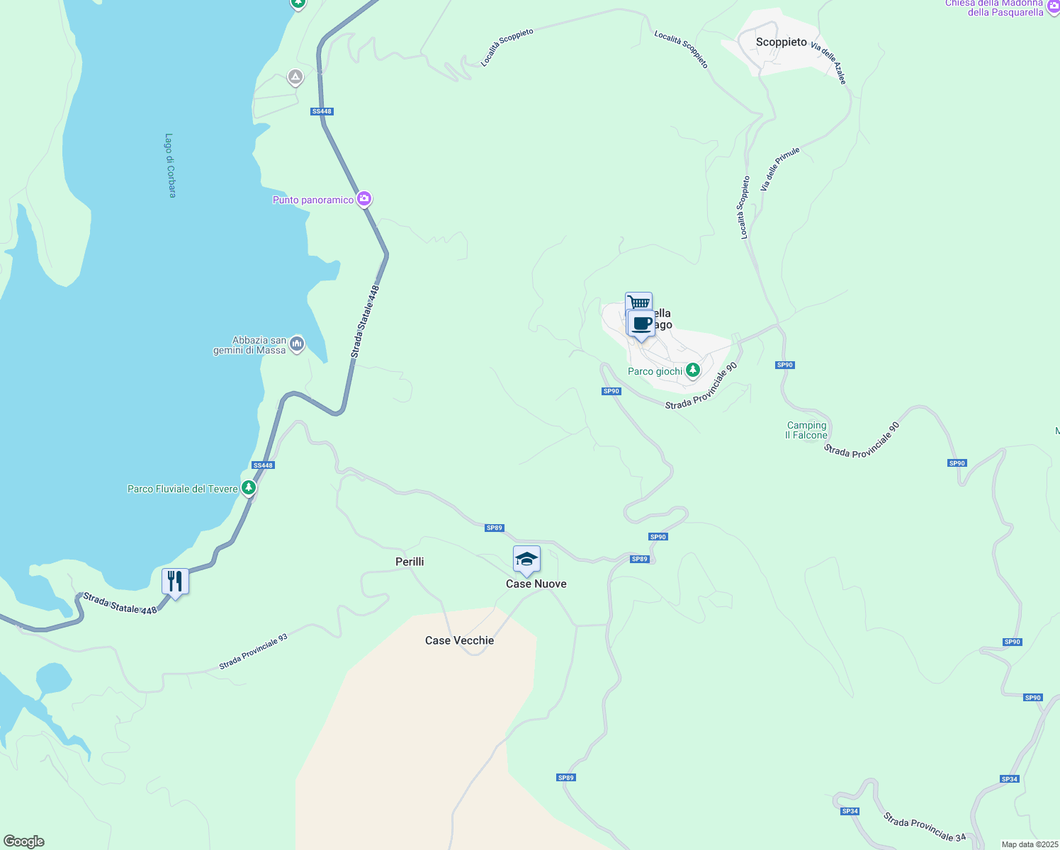 map of restaurants, bars, coffee shops, grocery stores, and more near 7 Vocabolo Menicaglie in Provincia di Terni