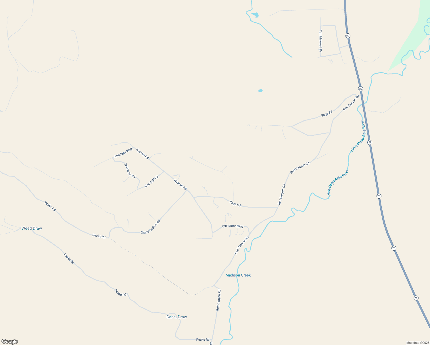 map of restaurants, bars, coffee shops, grocery stores, and more near 34-98 Deer Run Road in Lander