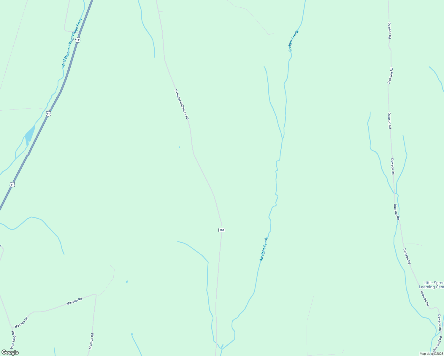 map of restaurants, bars, coffee shops, grocery stores, and more near 6312 East Homer-Baltimore Road in Homer