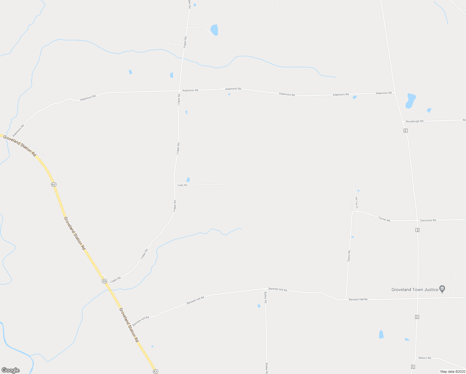 map of restaurants, bars, coffee shops, grocery stores, and more near 4480 Gully Road in Mount Morris