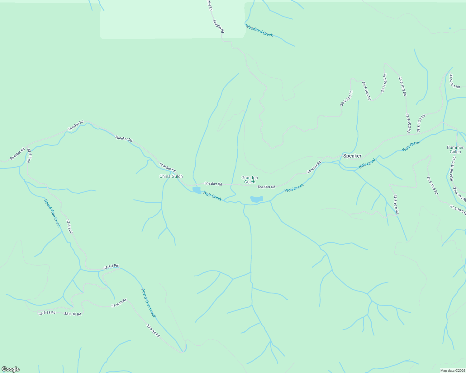 map of restaurants, bars, coffee shops, grocery stores, and more near 3000 Speaker Road in Wolf Creek