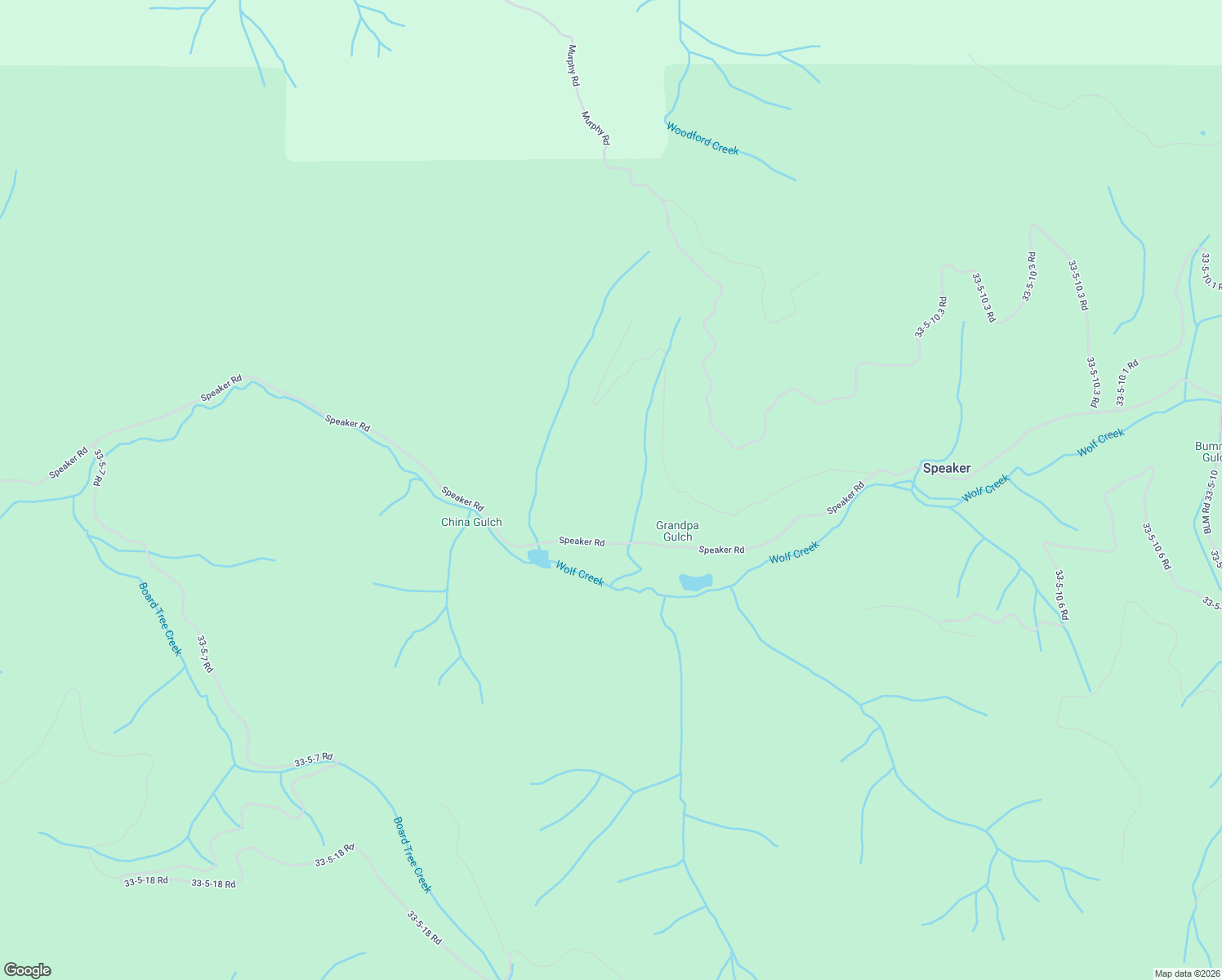 map of restaurants, bars, coffee shops, grocery stores, and more near 3000 Speaker Road in Wolf Creek