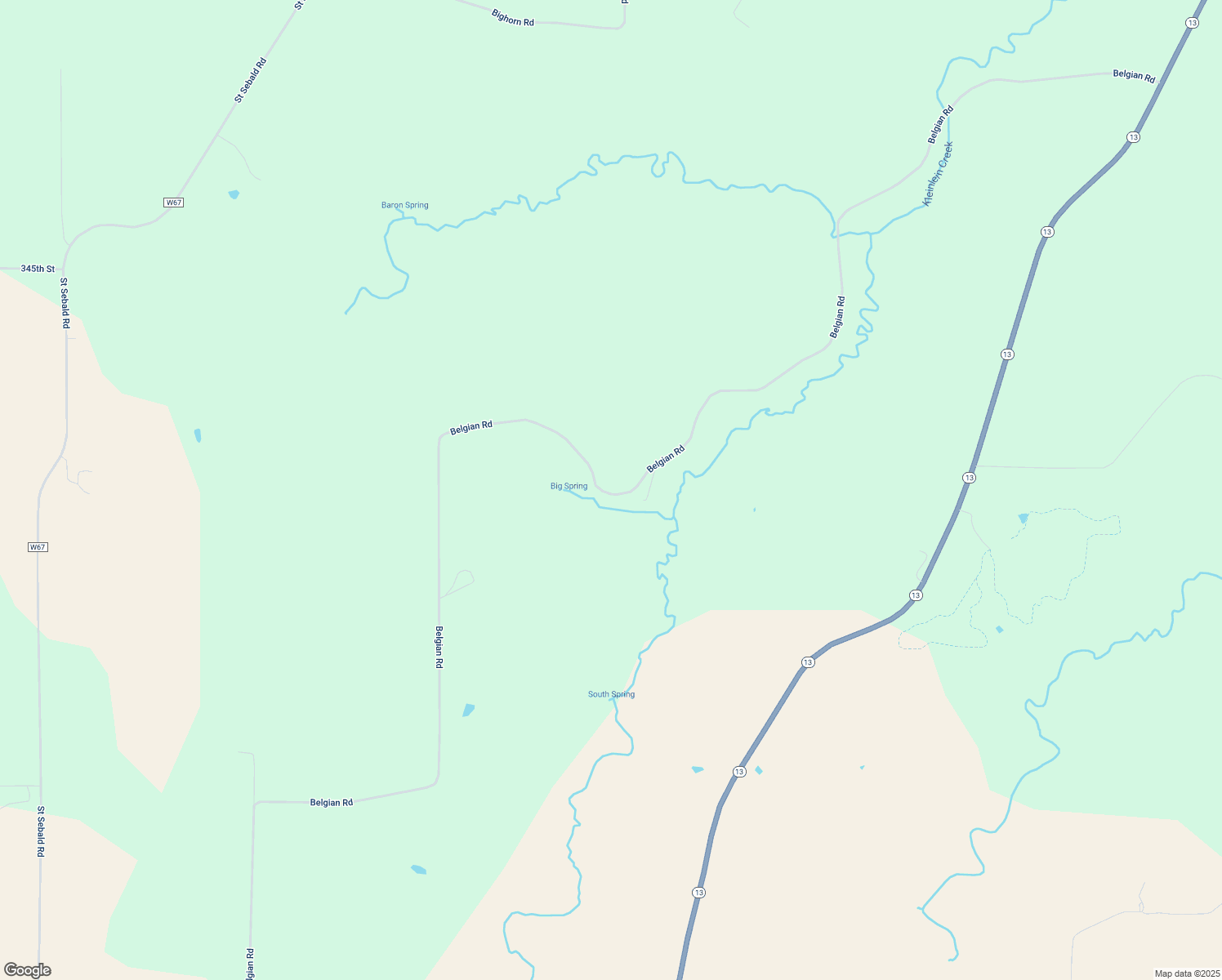 map of restaurants, bars, coffee shops, grocery stores, and more near 13568 350th Street in Strawberry Point