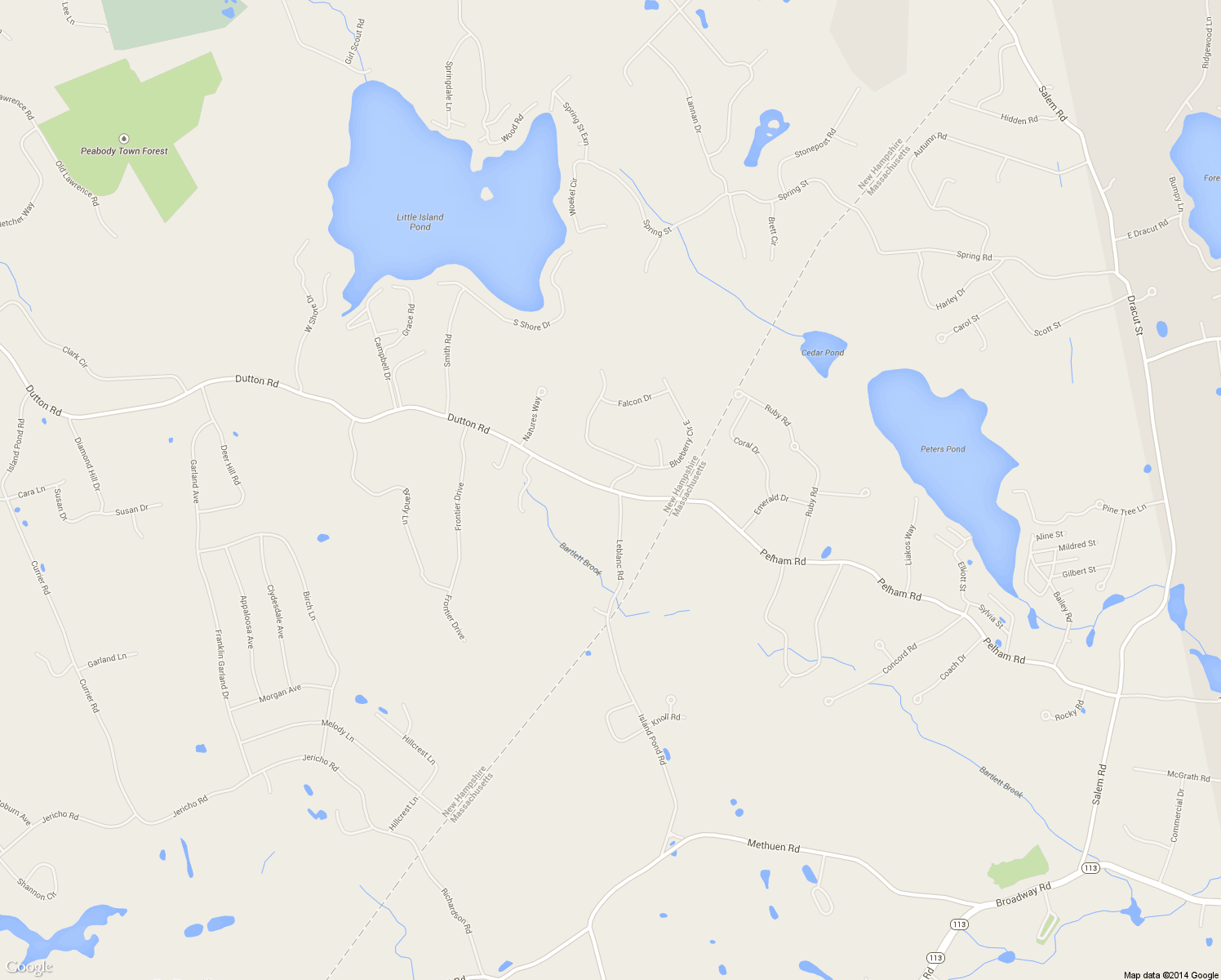 map of restaurants, bars, coffee shops, grocery stores, and more near 126 Dutton Road in Pelham