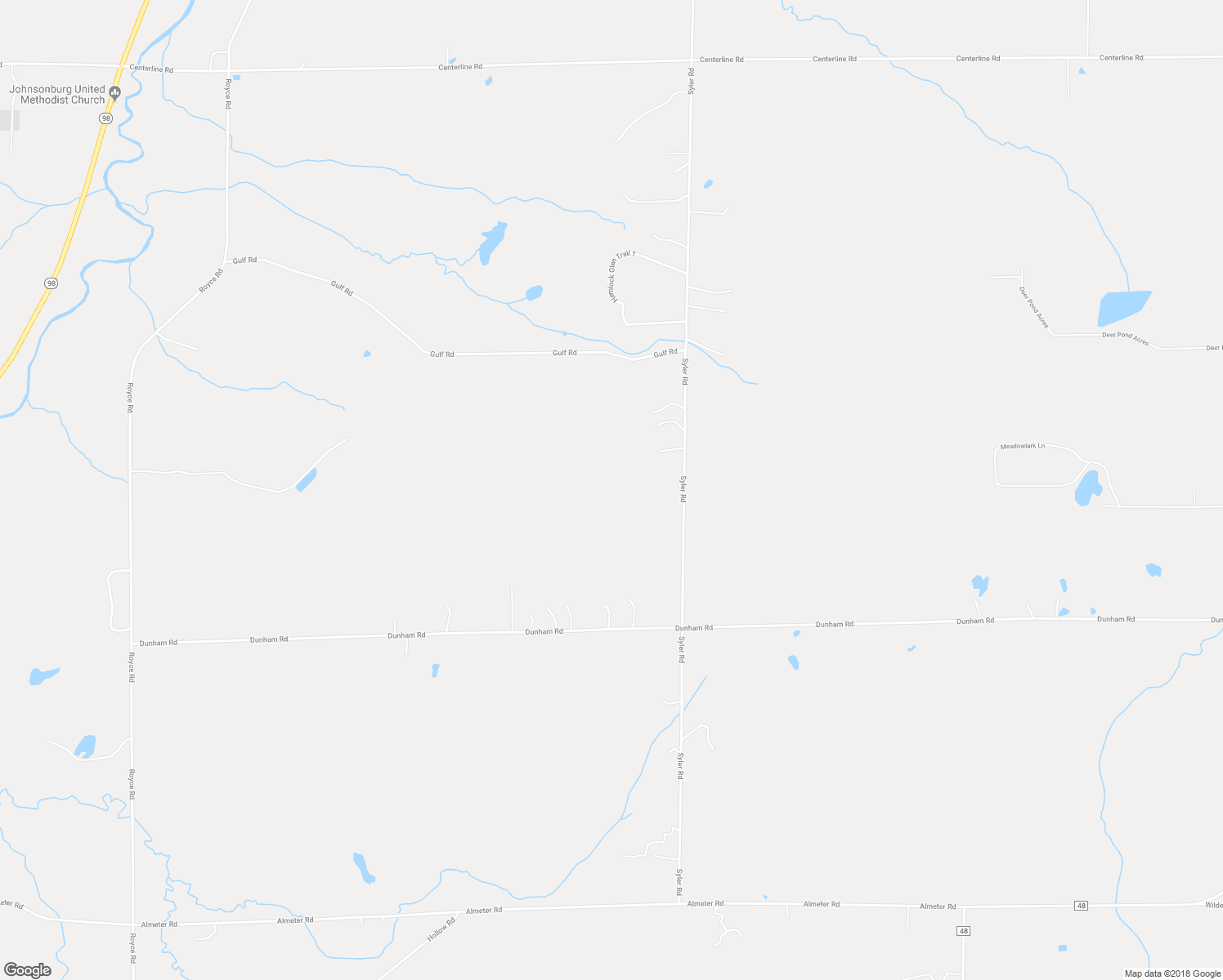 map of restaurants, bars, coffee shops, grocery stores, and more near 3356 Syler Road in Varysburg