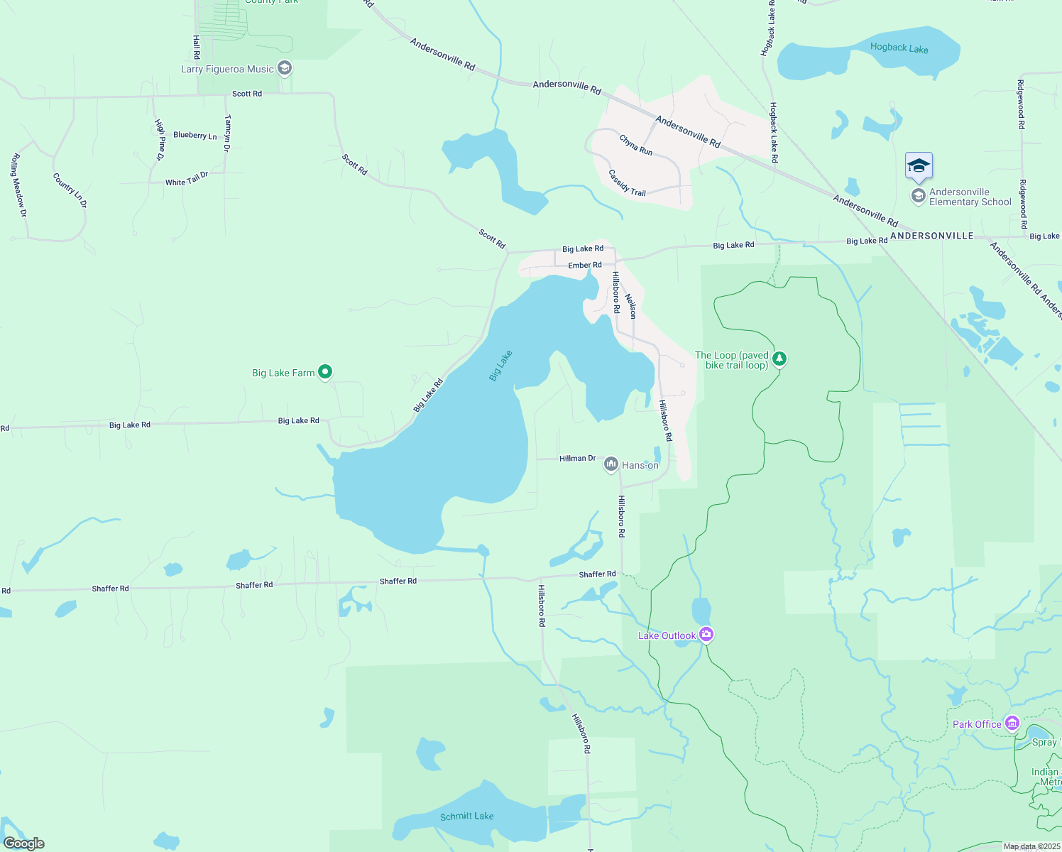 map of restaurants, bars, coffee shops, grocery stores, and more near 5851 Morning Drive in Oakland County