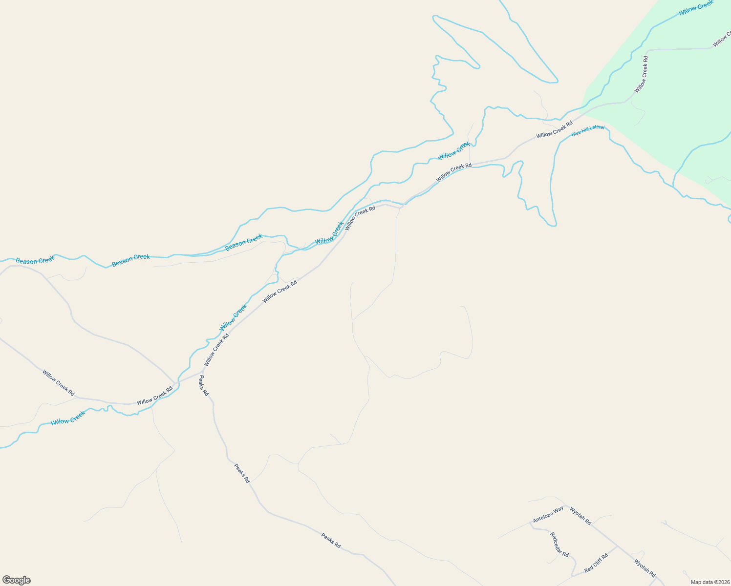 map of restaurants, bars, coffee shops, grocery stores, and more near 6 Willow Creek Road in Lander