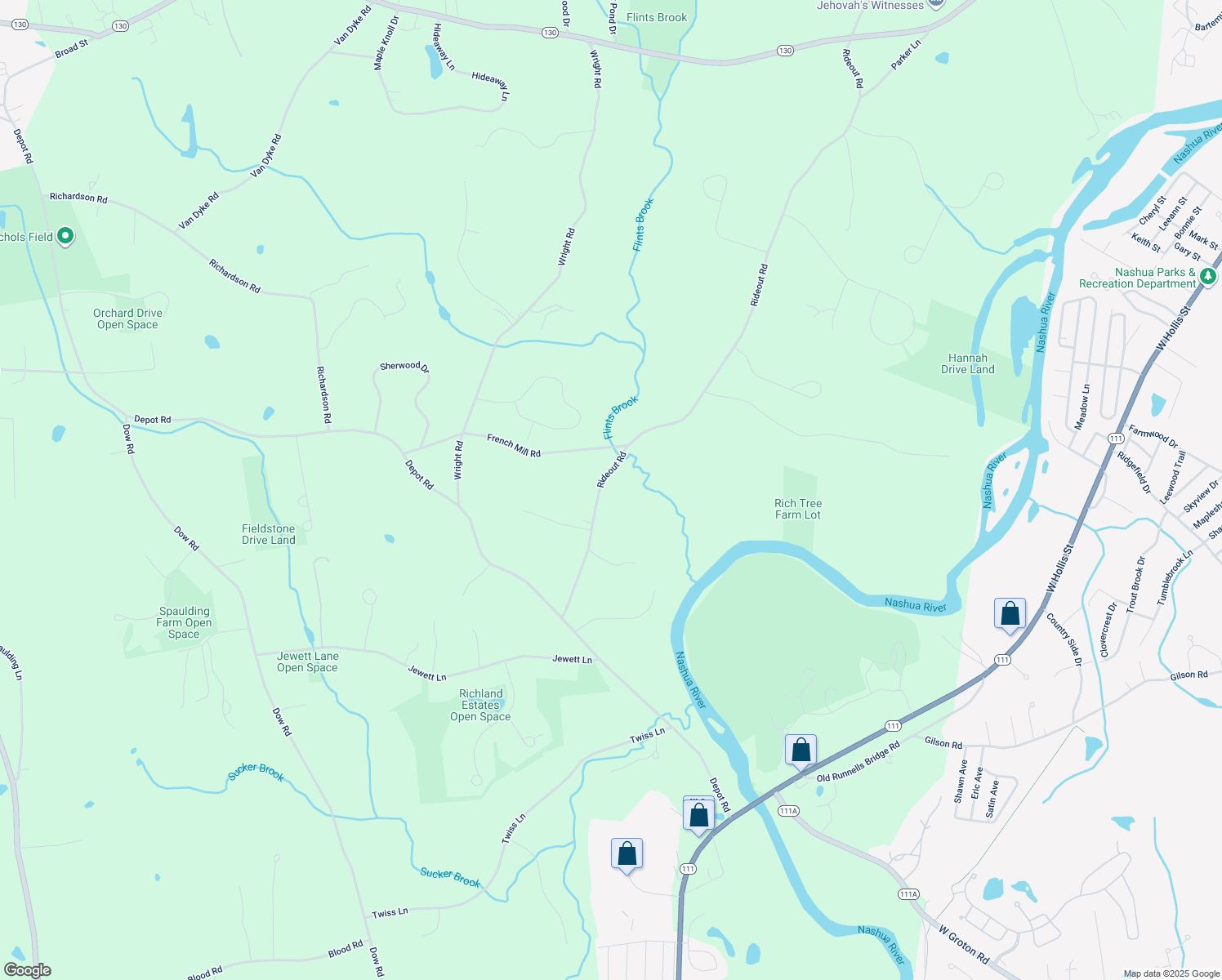 154 Rideout Road, Hollis NH Walk Score