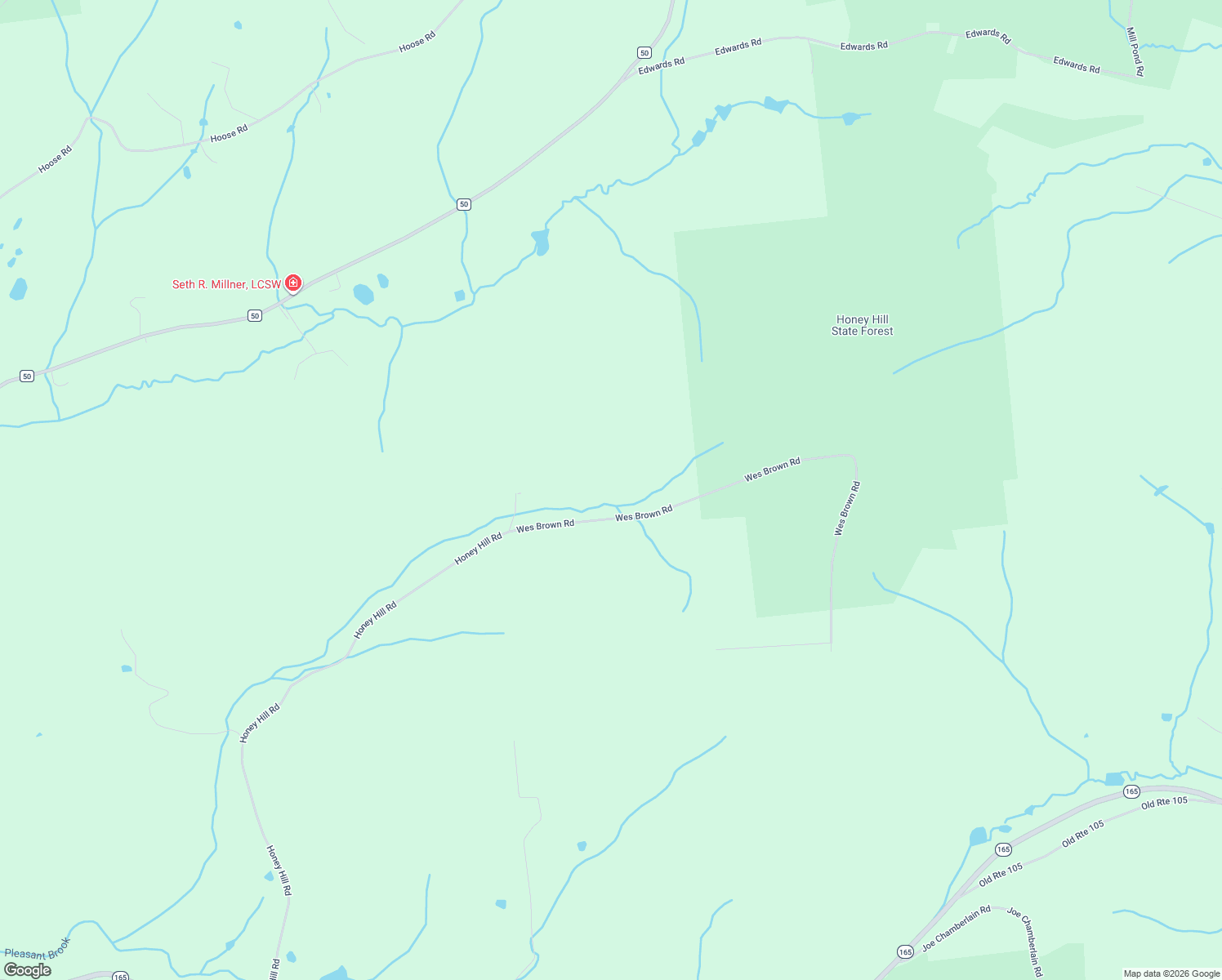 map of restaurants, bars, coffee shops, grocery stores, and more near 143 Wes Brown Road in Cherry Valley