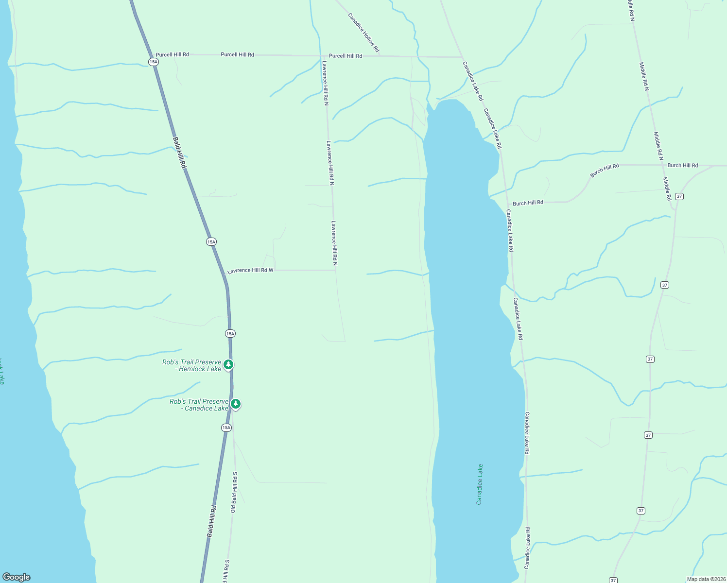 map of restaurants, bars, coffee shops, grocery stores, and more near 6075 Lawrence Hill Road South in Springwater