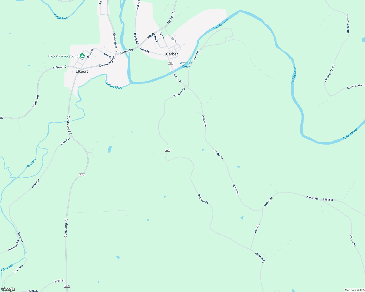 map of restaurants, bars, coffee shops, grocery stores, and more near in Garber