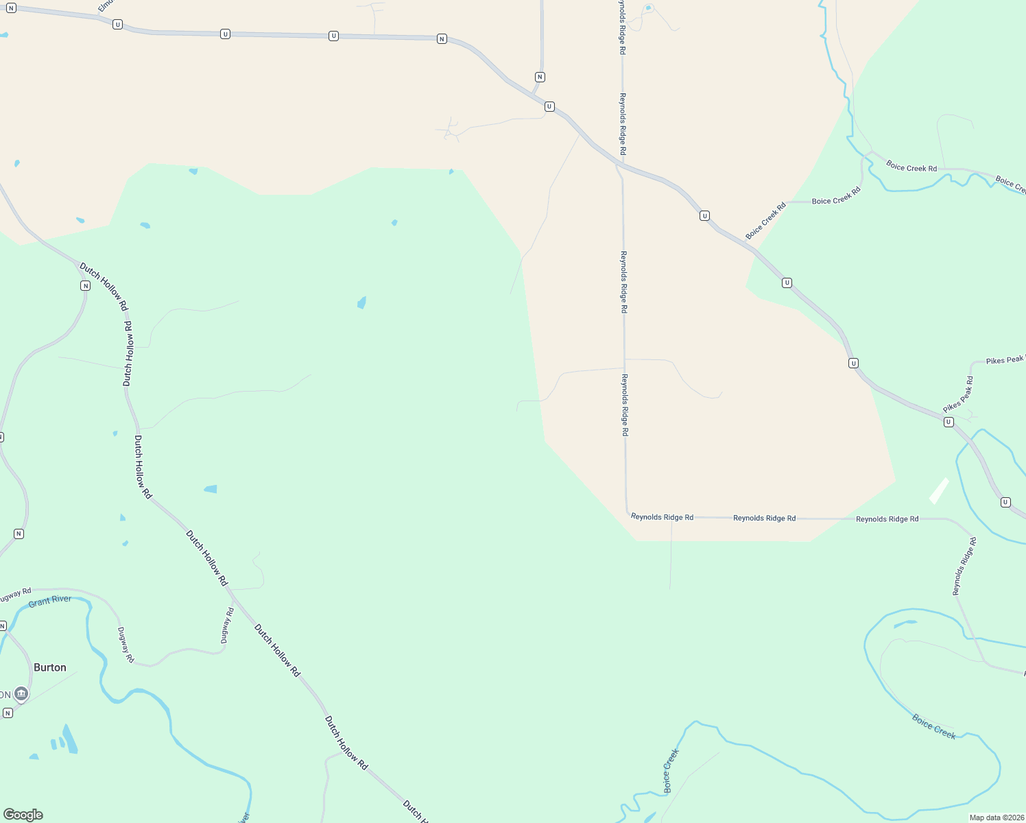 map of restaurants, bars, coffee shops, grocery stores, and more near 6281 Reynolds Ridge Road in Potosi
