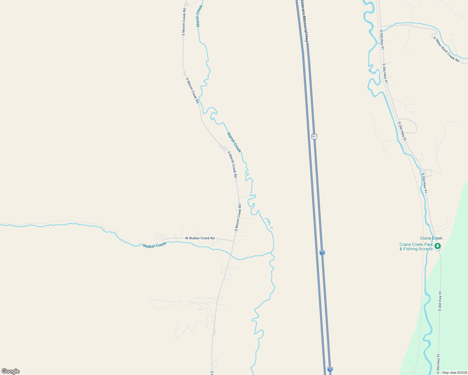 map of restaurants, bars, coffee shops, grocery stores, and more near 2189 South Marsh Creek Road in McCammon