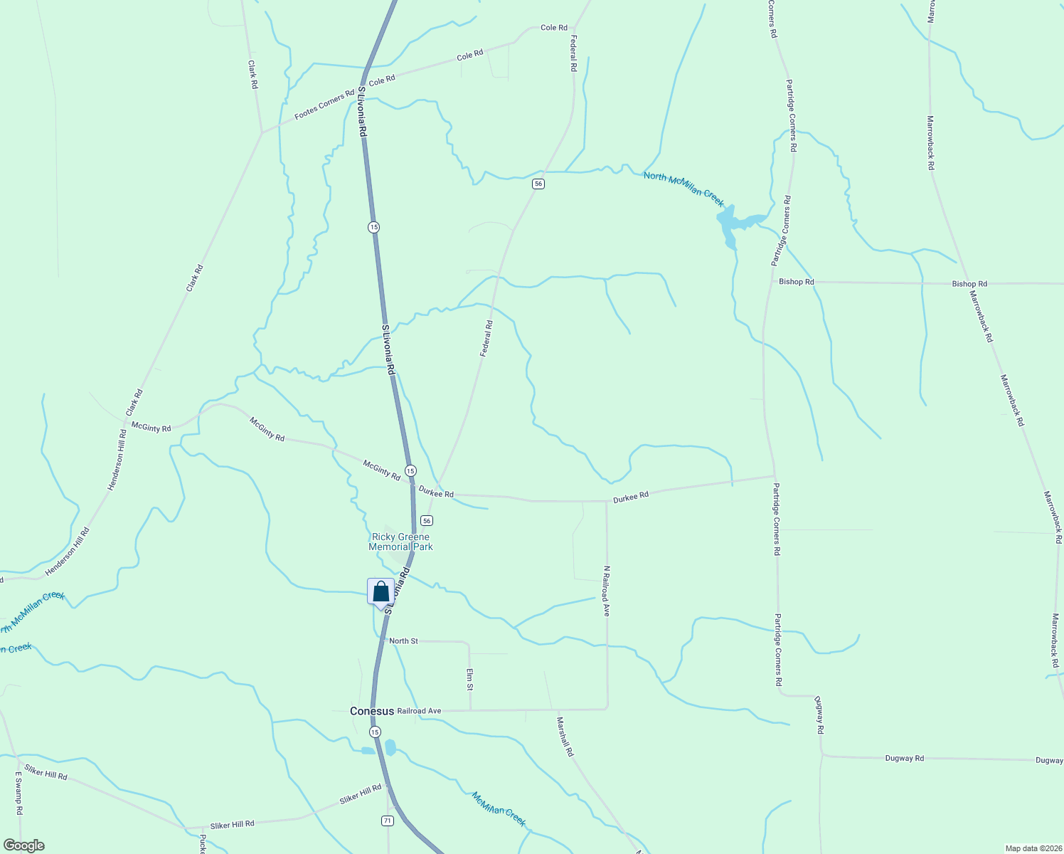 map of restaurants, bars, coffee shops, grocery stores, and more near 6423 Durkee Rd in Conesus