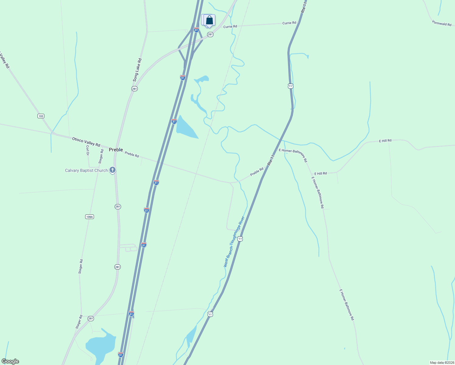 map of restaurants, bars, coffee shops, grocery stores, and more near 2120 County Road 108B in Homer